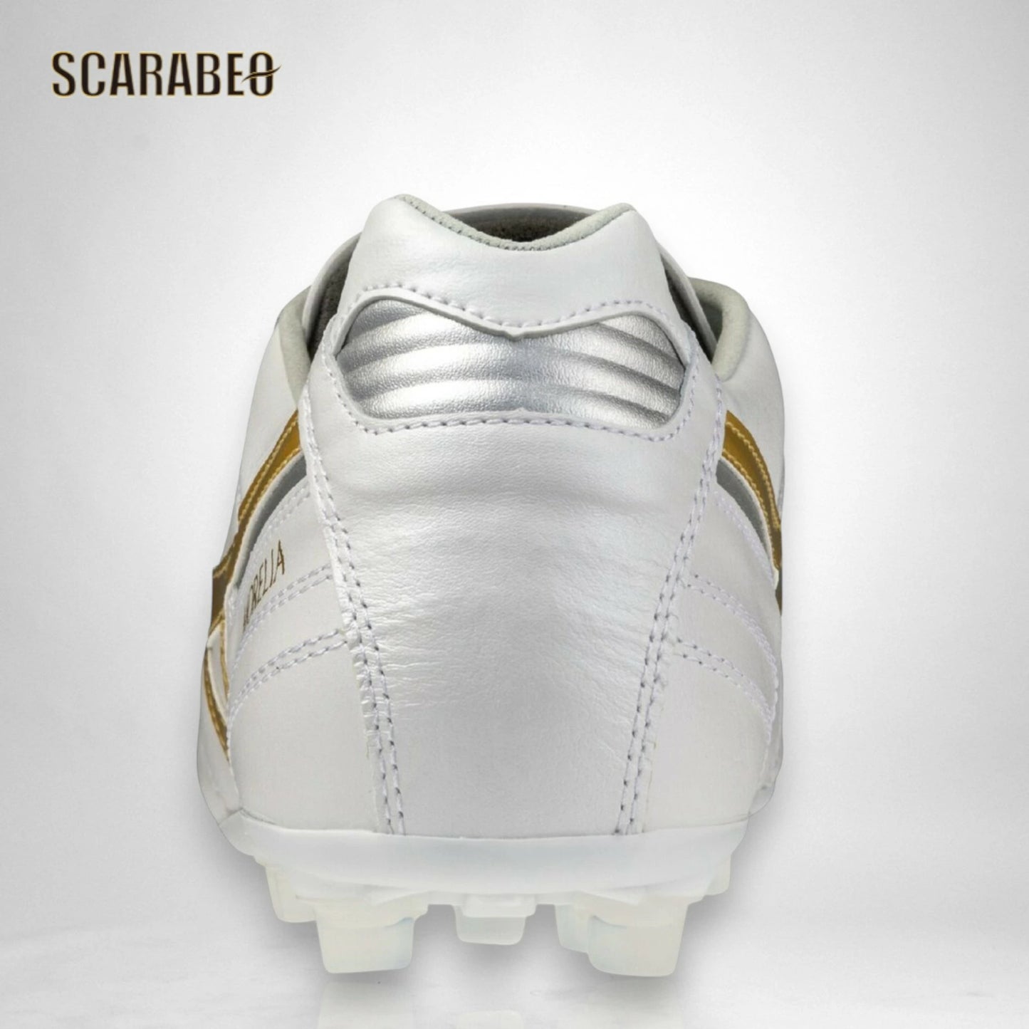 ミズノ MIZUNO モレリアII JAPAN AG サッカースパイク ブライトゴールドパック ユニセックス 天然皮革 AGソール 固定式 人工芝 日本製 ホワイト×ゴールド p1ga260350