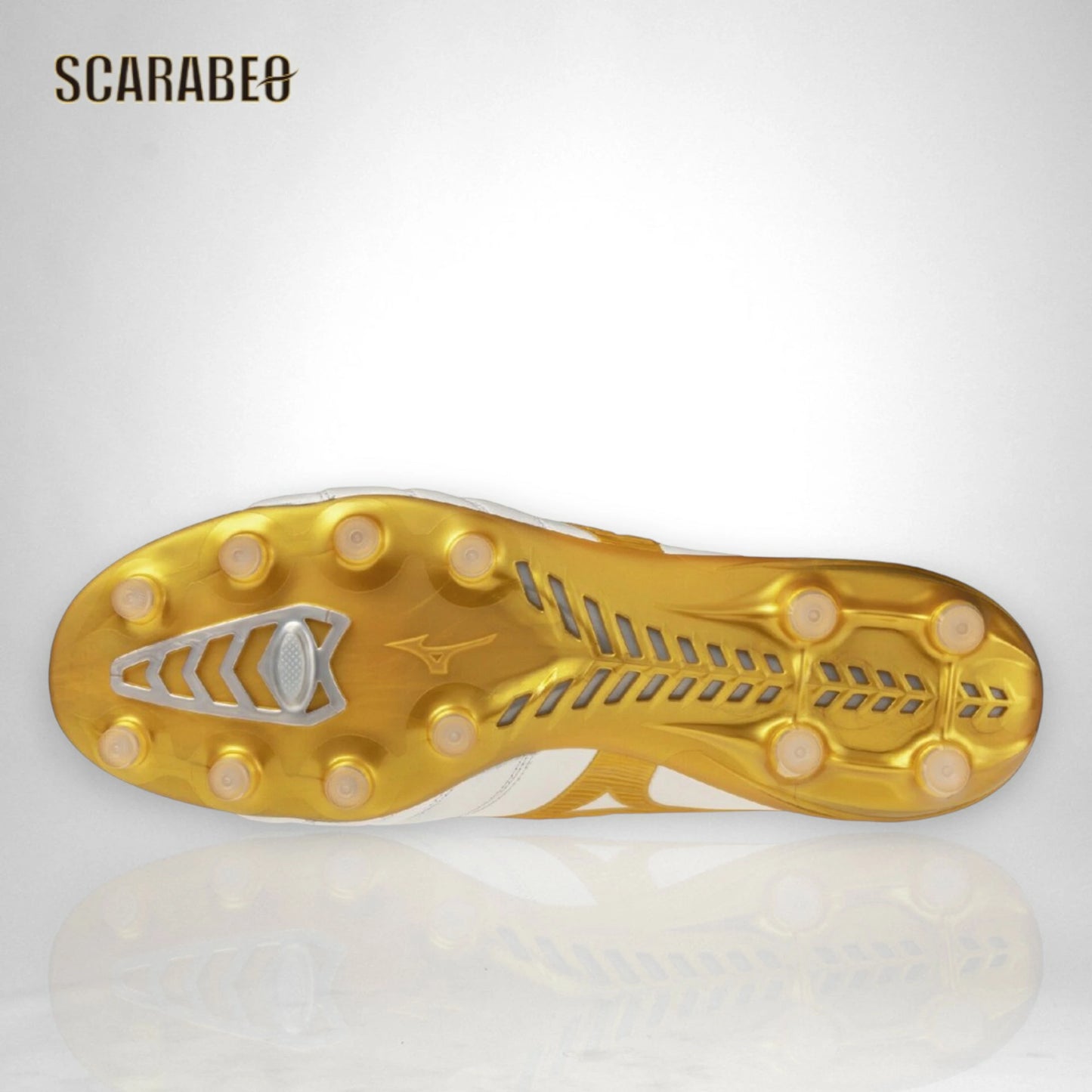 ミズノ モレリアネオIV JAPAN サッカースパイク 固定式 ブライトゴールドパック 天然皮革 日本製 軽量 2E MORELIA NEO 4 ジャパン p1ga263050