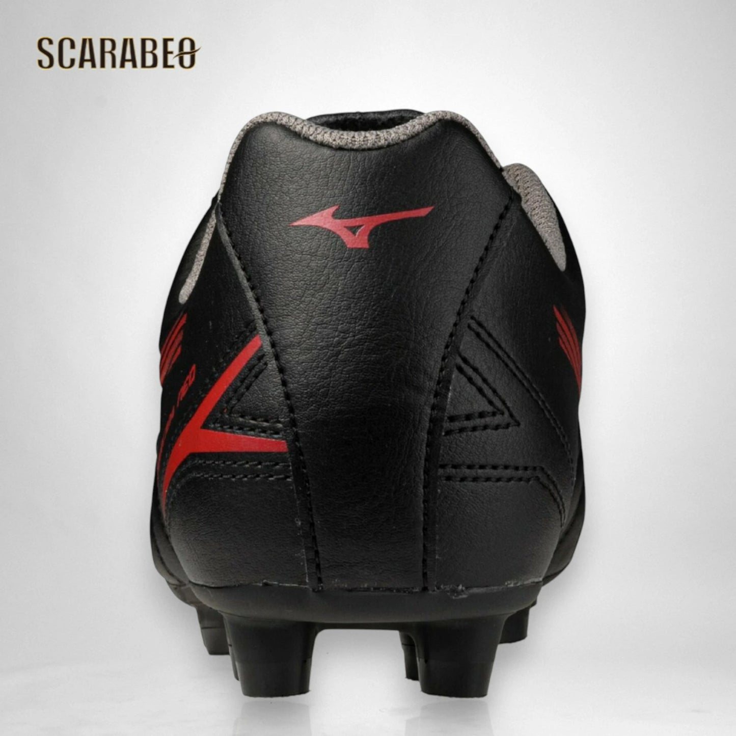 【予約販売】ミズノ MIZUNO モナルシーダNEO III SELECT Jr サッカースパイク ジュニア 3E 幅広 土・人工芝・天然芝対応 固定式 ブラック×レッド 軽量 ゼログライドライトインソール p1gb252500