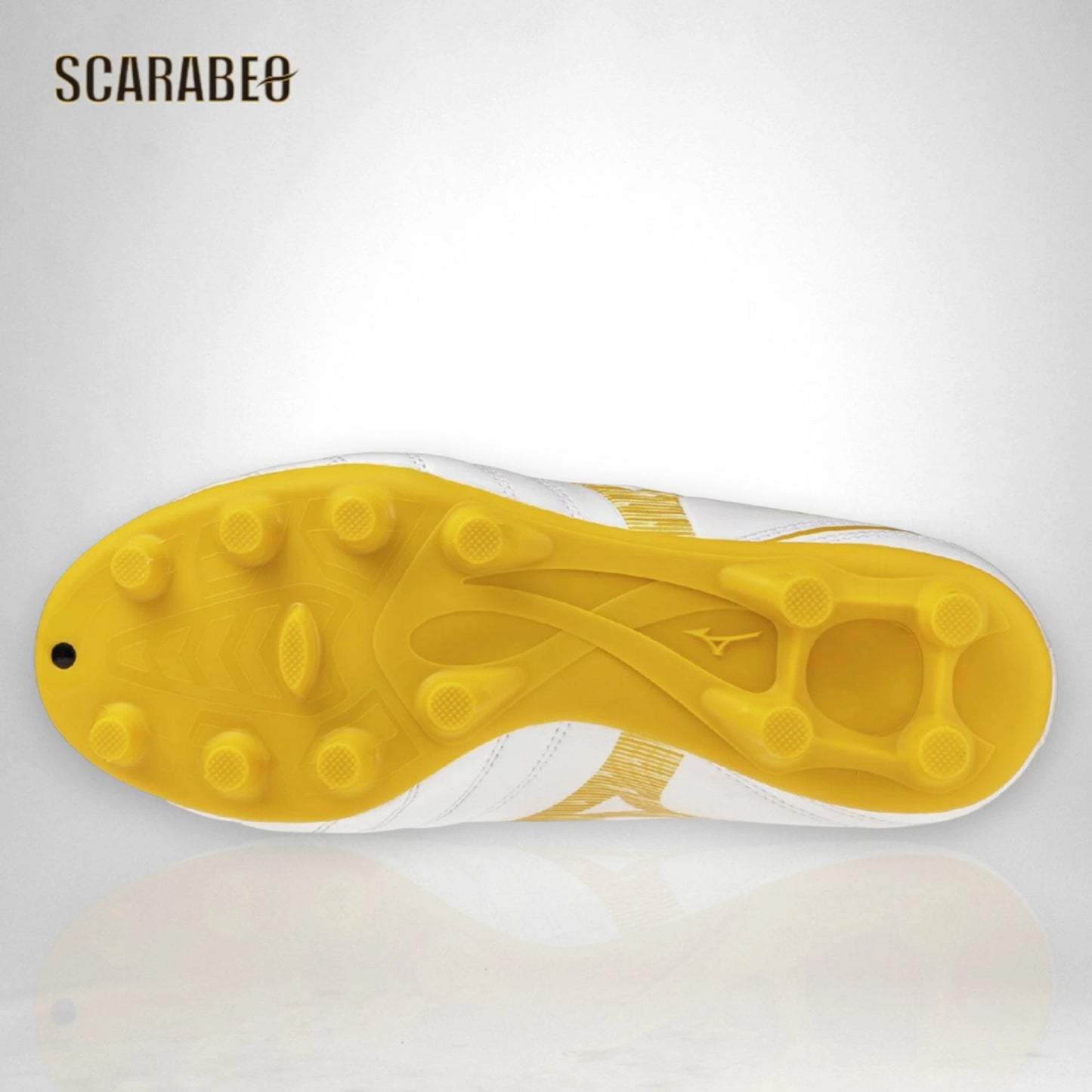 【予約販売】ミズノ MIZUNO モナルシーダNEO III SELECT Jr サッカースパイク ジュニア ホワイト×ゴールド 3E ワイド 軽量 ゼログライド 土 人工芝 天然芝 対応 固定式 エントリーモデル p1gb262550