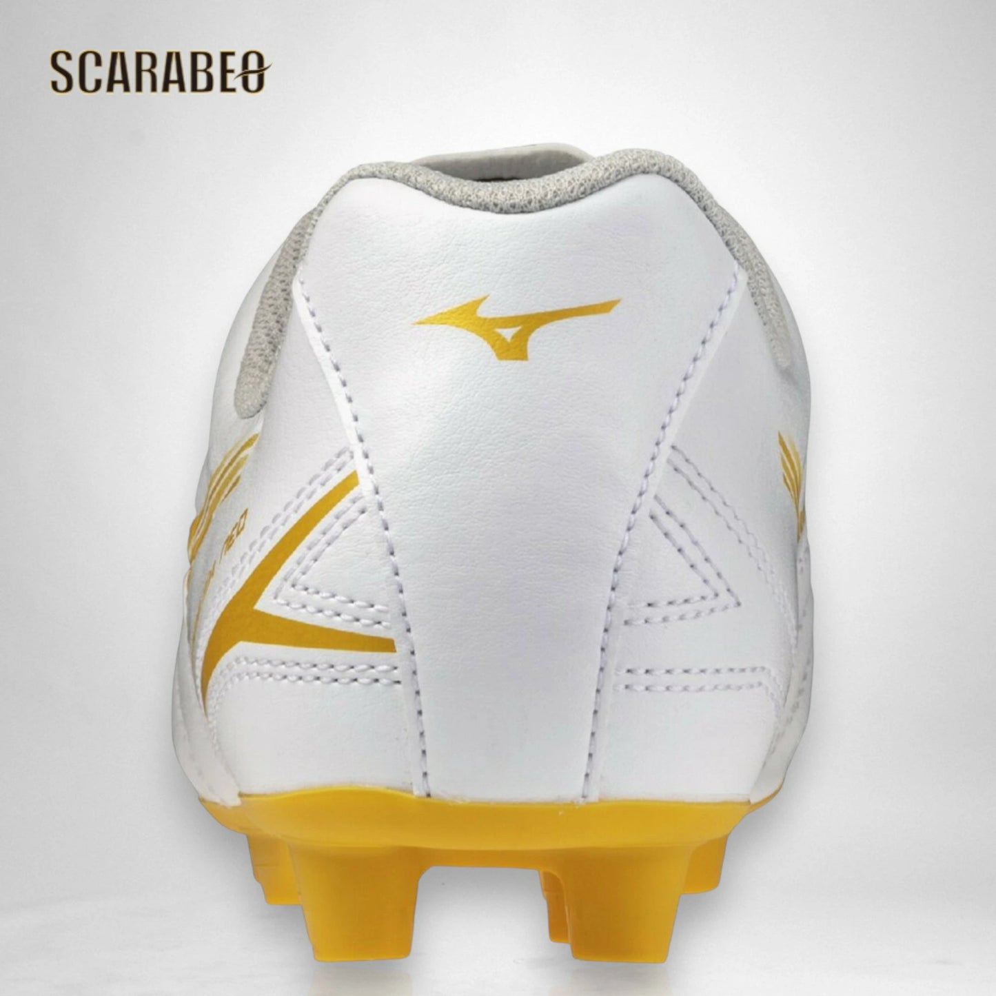 【予約販売】ミズノ MIZUNO モナルシーダNEO III SELECT Jr サッカースパイク ジュニア ホワイト×ゴールド 3E ワイド 軽量 ゼログライド 土 人工芝 天然芝 対応 固定式 エントリーモデル p1gb262550