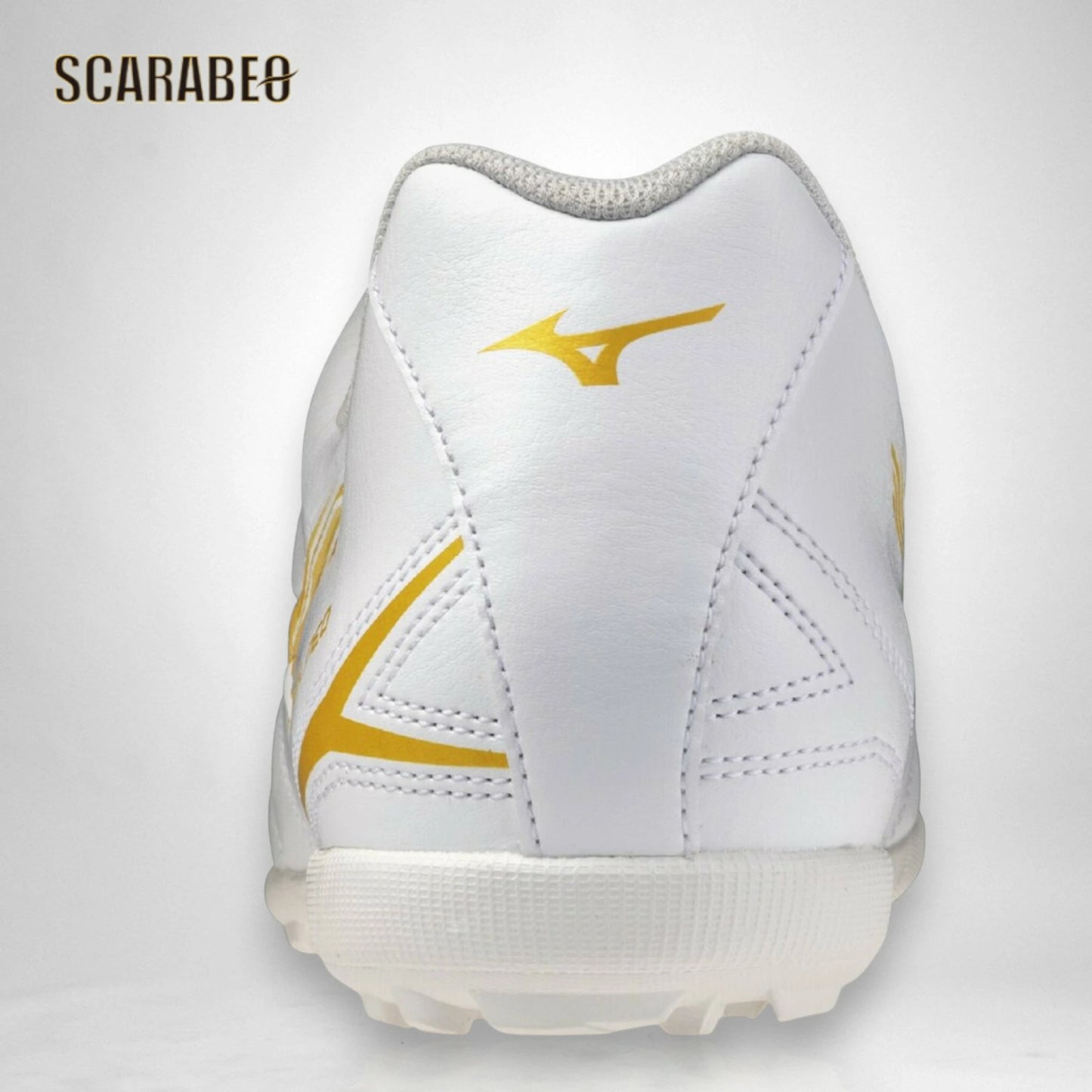 【予約販売】ミズノ MIZUNO モナルシーダNEO III SELECT AS トレーニングシューズ ユニセックス 3E ワイドフィット フットサル サッカー ホワイト×ゴールド 軽量 ゼログライド 人工皮革 ゴム底 p1gd262550