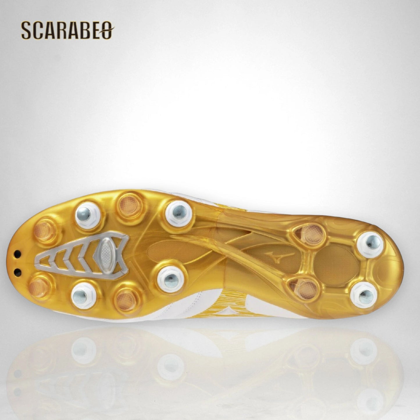 【予約販売】ミズノ MIZUNO モナルシーダ NEO III PRO MIX 取替式 サッカースパイク 天然芝 土 人工芝 対応 マイクロファイバー ゼログライドライト インソール 軽量 2E ホワイト×ゴールド p1gc262250