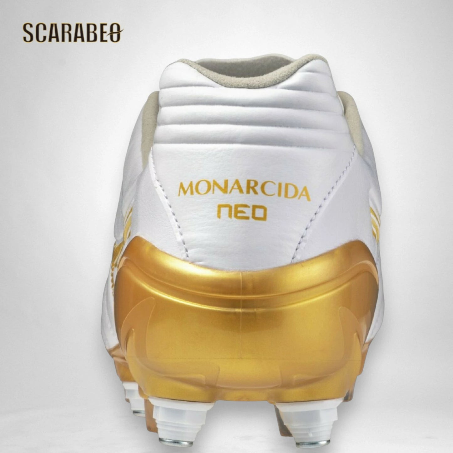 【予約販売】ミズノ MIZUNO モナルシーダ NEO III PRO MIX 取替式 サッカースパイク 天然芝 土 人工芝 対応 マイクロファイバー ゼログライドライト インソール 軽量 2E ホワイト×ゴールド p1gc262250