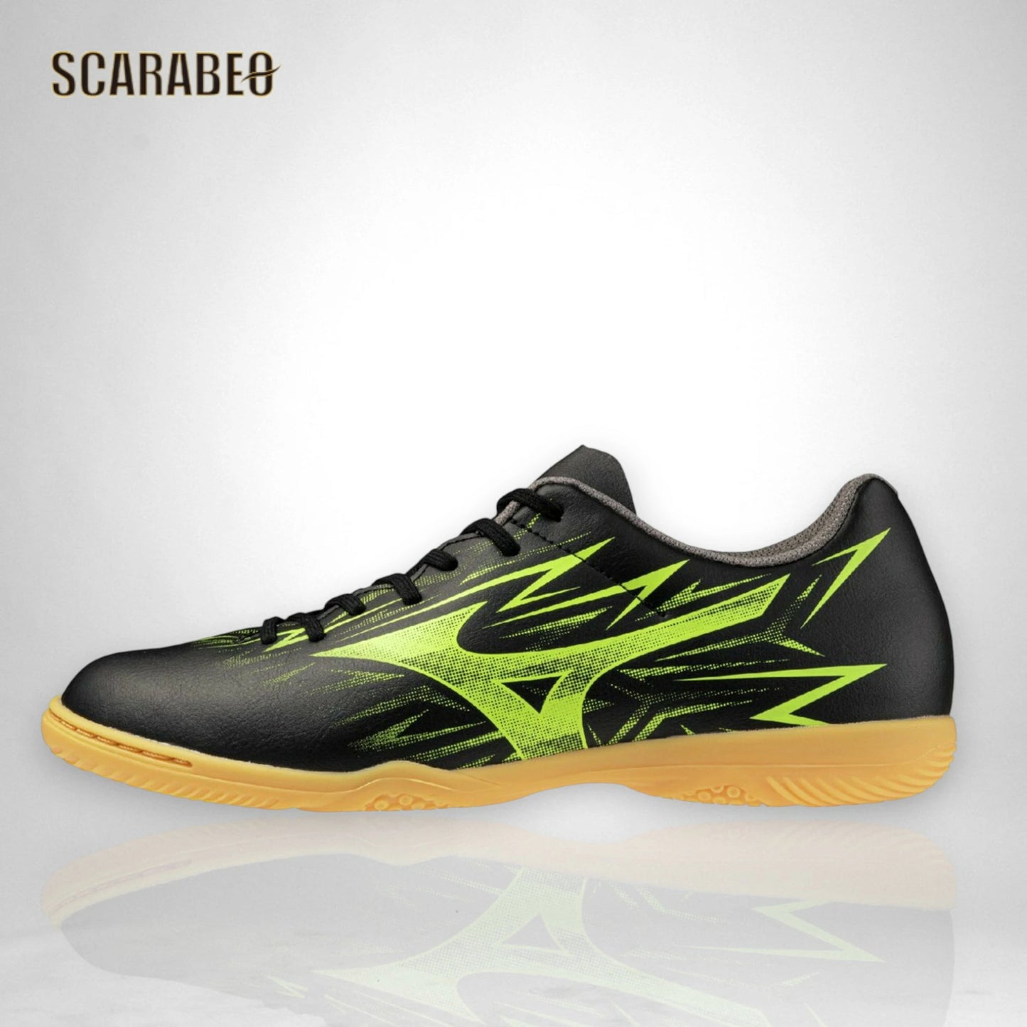 【予約販売】ミズノ モナルシーダ NEO III CLUB IN ブラック×イエロー フットサルシューズ 体育館用 ソフト人工皮革 メンズ/ジュニア対応