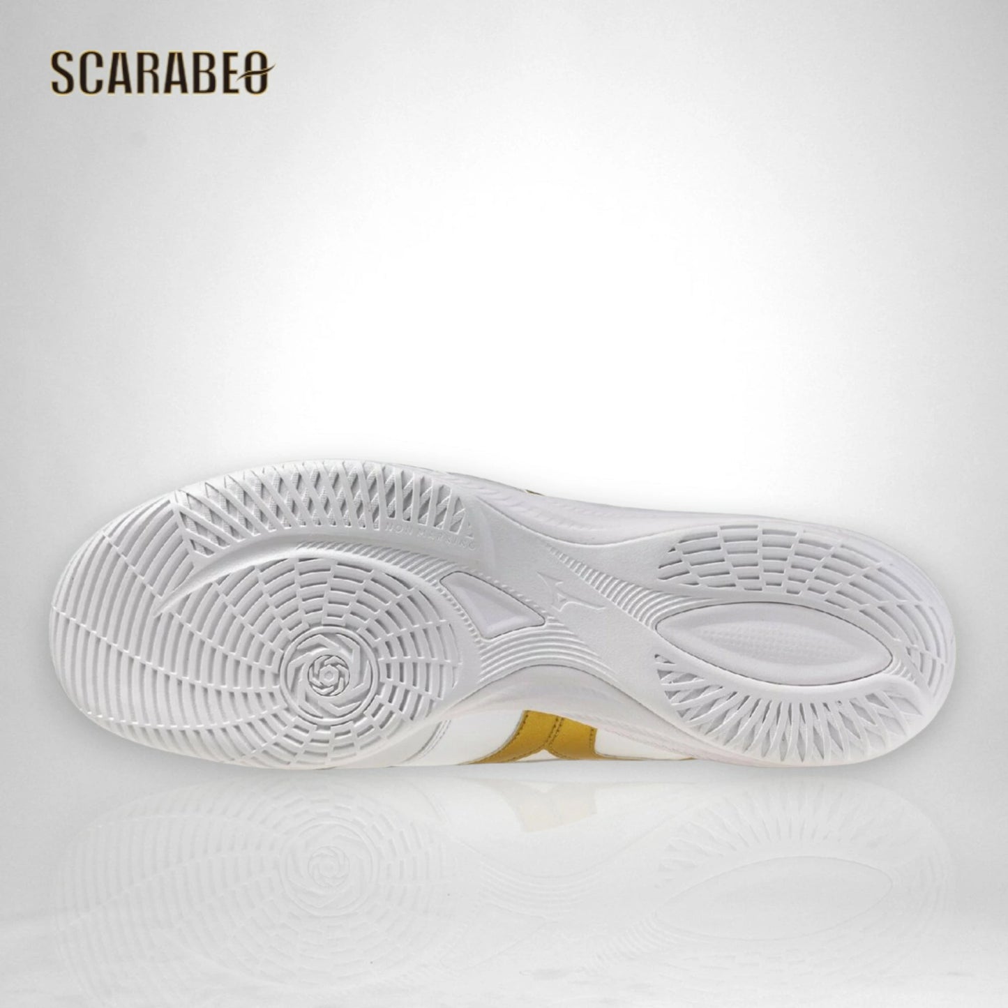 【予約販売】ミズノ モレリア SALA JAPAN TF ホワイト×ゴールド フットサルシューズ ターフコート用 天然皮革 カンガルーレザー メンズ/ユニセックス q1ga260250