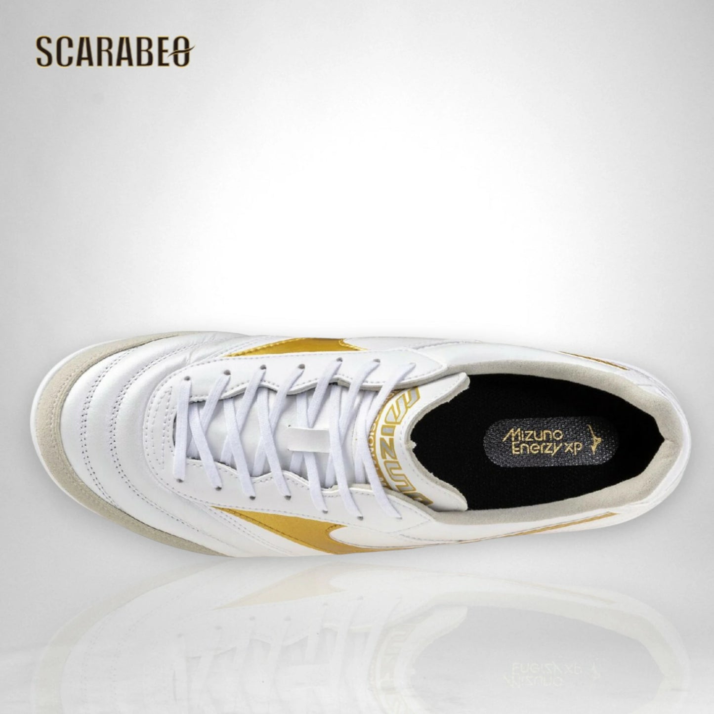 【予約販売】ミズノ モレリア SALA ELITE IN ホワイト×ゴールド フットサルシューズ インドアコート用 天然皮革 カンガルーレザー ユニセックス q1ga261250