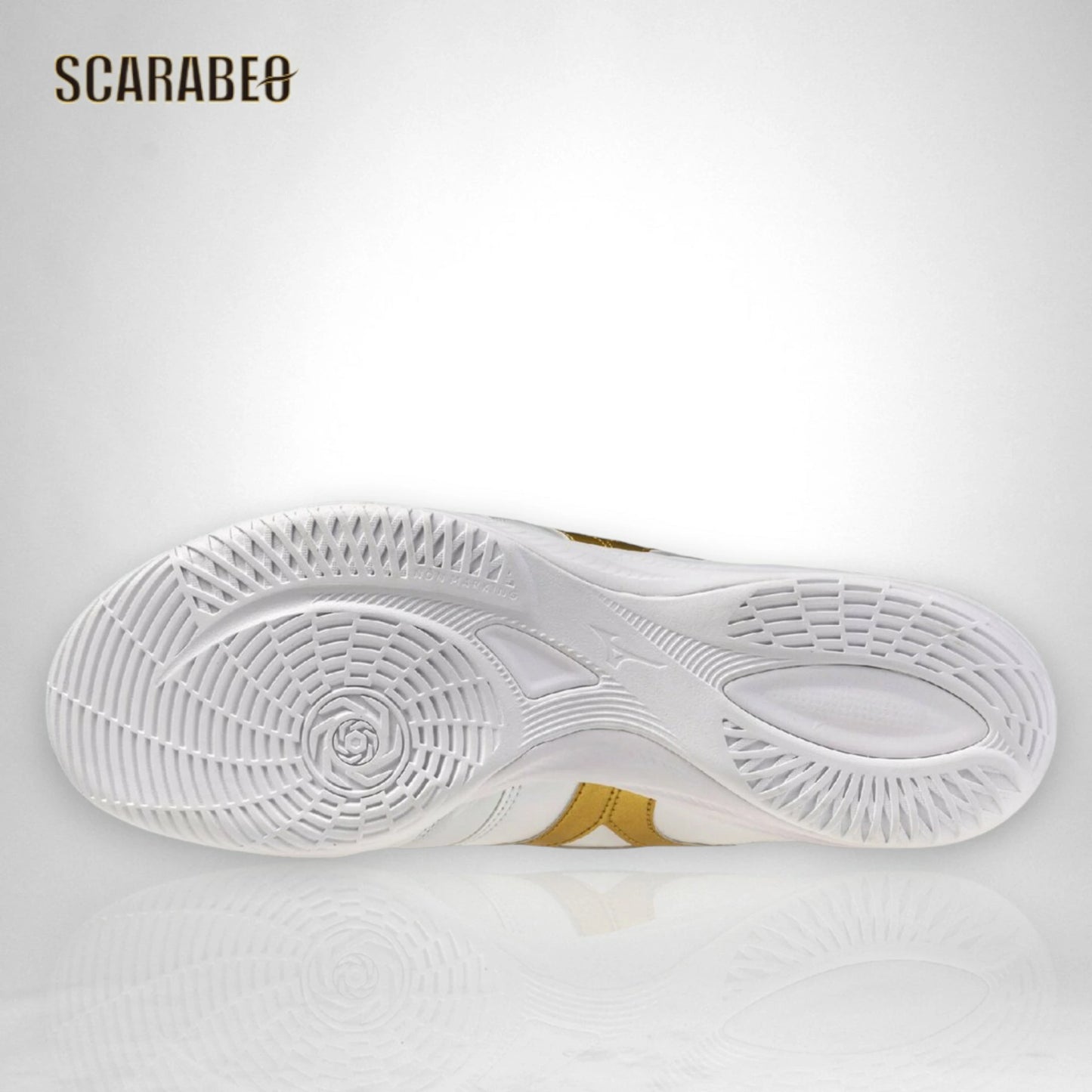 【予約販売】ミズノ モレリア SALA ELITE IN ホワイト×ゴールド フットサルシューズ インドアコート用 天然皮革 カンガルーレザー ユニセックス q1ga261250