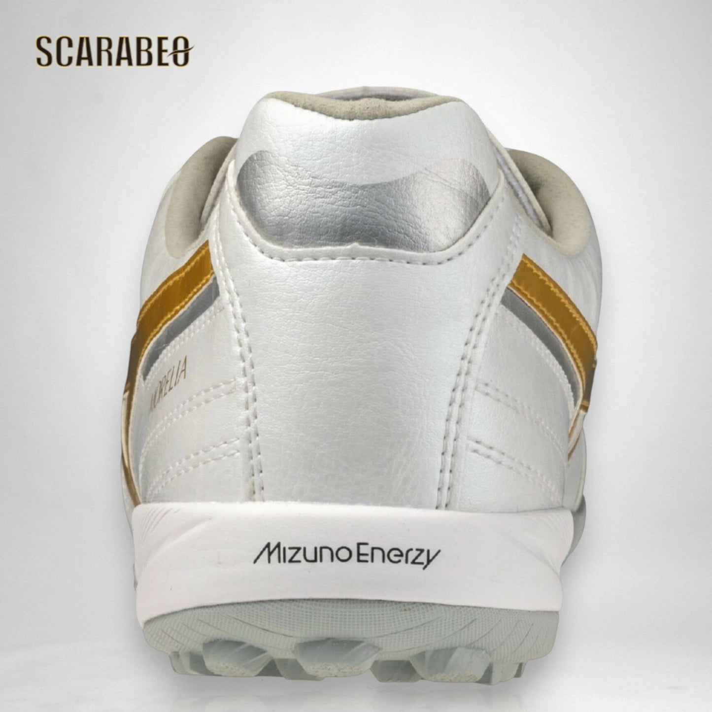 【予約販売】ミズノ モレリア SALA PRO TF ホワイト×ゴールド フットサルシューズ ターフコート用 マイクロファイバー人工皮革 ユニセックス q1gb261350