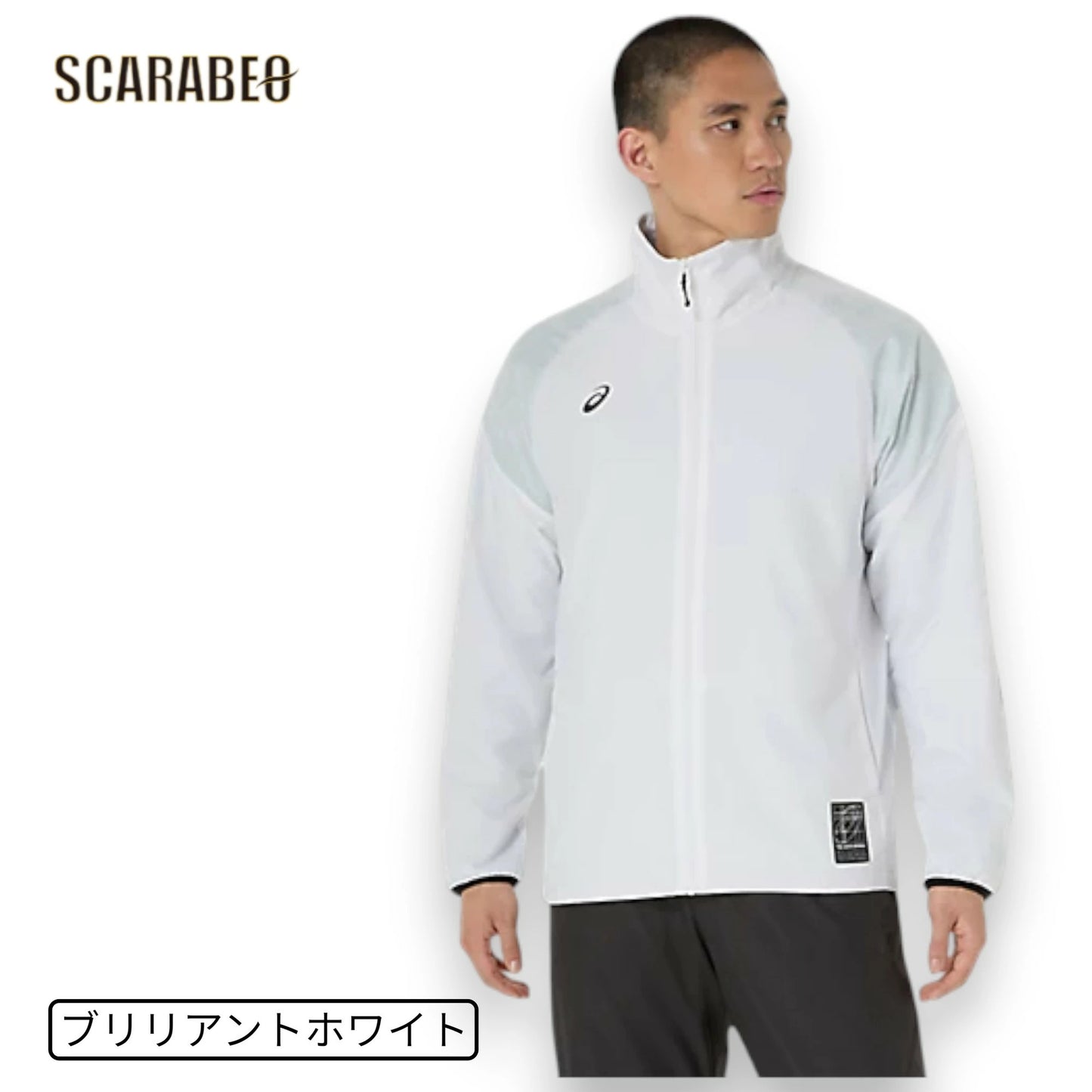 アシックス 裏トリコット グラフィック ウインドブレーカージャケット メンズ 防風 はっ水 保温 BACKWARM ASICS トレーニング ウェア 2031f175