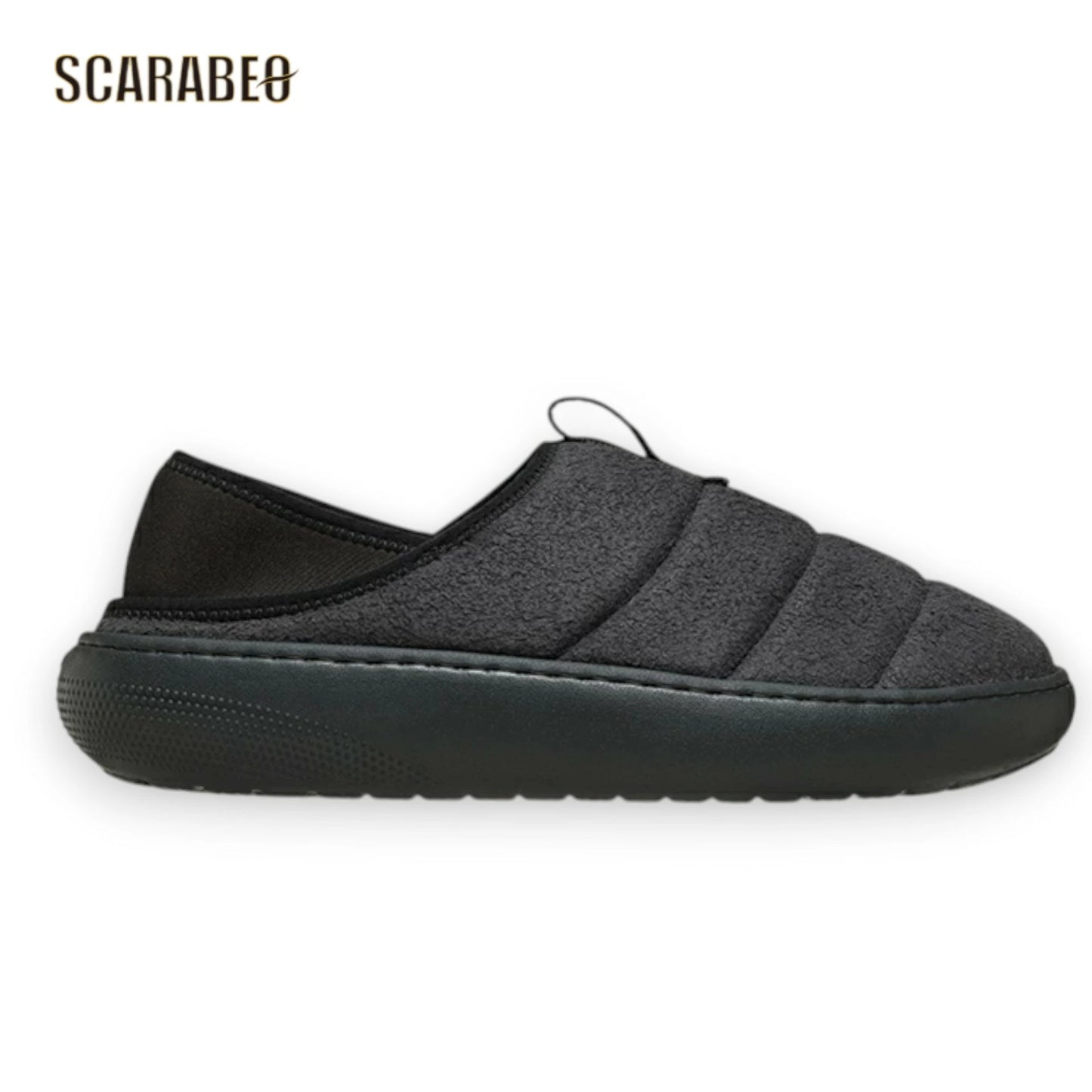 クロックス クラシック ヴィーガン スウェード モック ボア crocs メンズ レディース サンダル 冬用 暖かい 212097-001 ブラック 212097-001