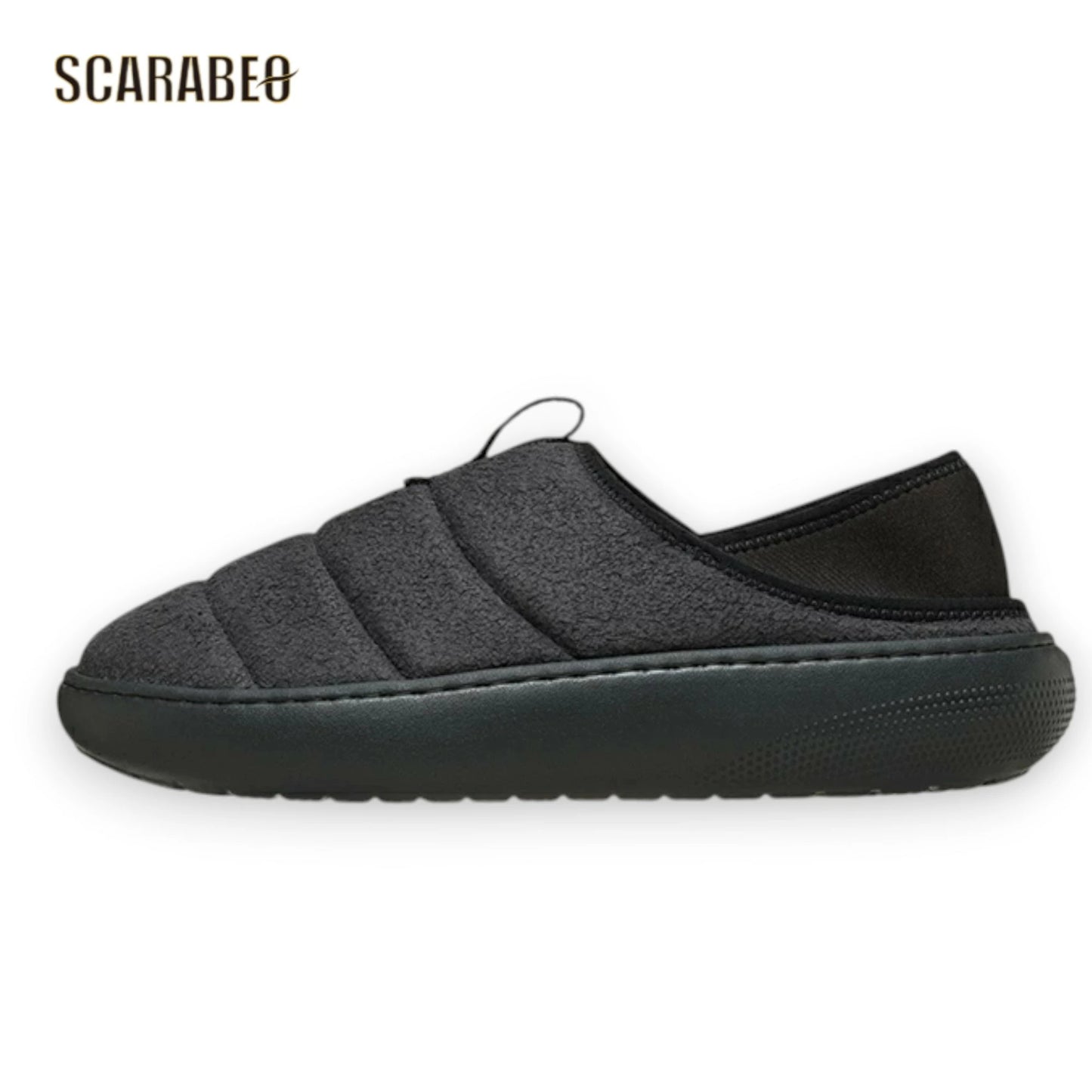 クロックス クラシック ヴィーガン スウェード モック ボア crocs メンズ レディース サンダル 冬用 暖かい 212097-001 ブラック 212097-001
