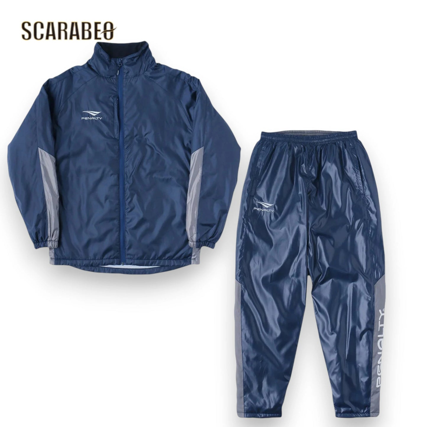 ペナルティ PENALTY ウォーマー上下セット po-9410 ウォーマースーツ メンズ フットサル サッカー トレーニング ウェア ジャケット ロングパンツ ネイビー po9410