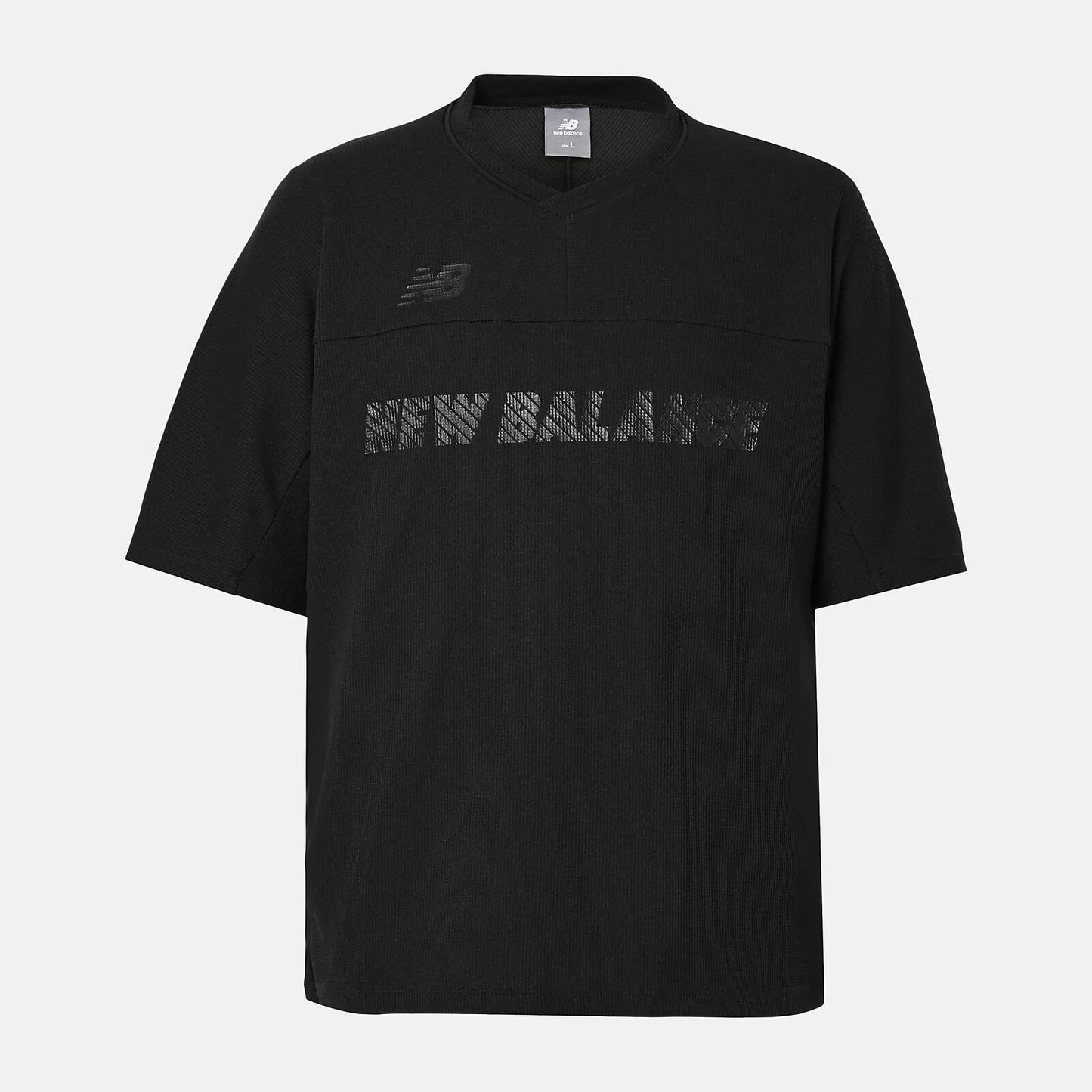 ニューバランス New Balance Black Out ポリワッフル ショートスリーブシャツ BLACK メンズ サッカー フットサル トレーニング 半袖 Tシャツ 吸汗速乾 amt55259-bk