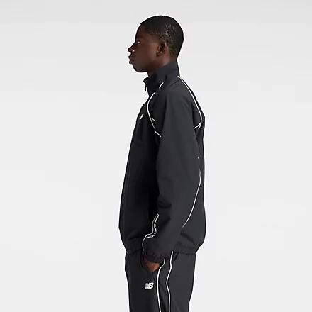 ニューバランス ウーブントラックジャケット 裏トリコット起毛 メンズ レディース 長袖 NB DRY 速乾 ストレッチ 3シーズン対応 トレーニングジャケット amj53171-bk