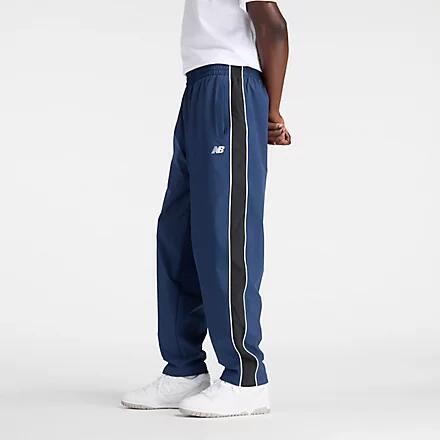 ウーブントラックパンツ ネイビー 裏トリコット起毛 NB DRY 速乾 ストレッチ ストレート トレーニングパンツ メンズ レディース 3シーズン対応 amp53174-mny