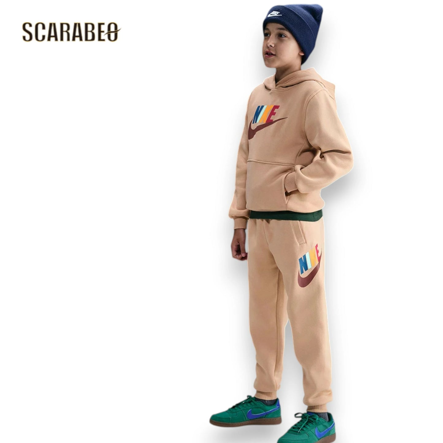 ナイキ スポーツウェア クラブ フリース ジュニア パーカー NIKE キッズ ユニセックス フーディー プルオーバー 軽量 起毛 ミルクティー fd2988-201