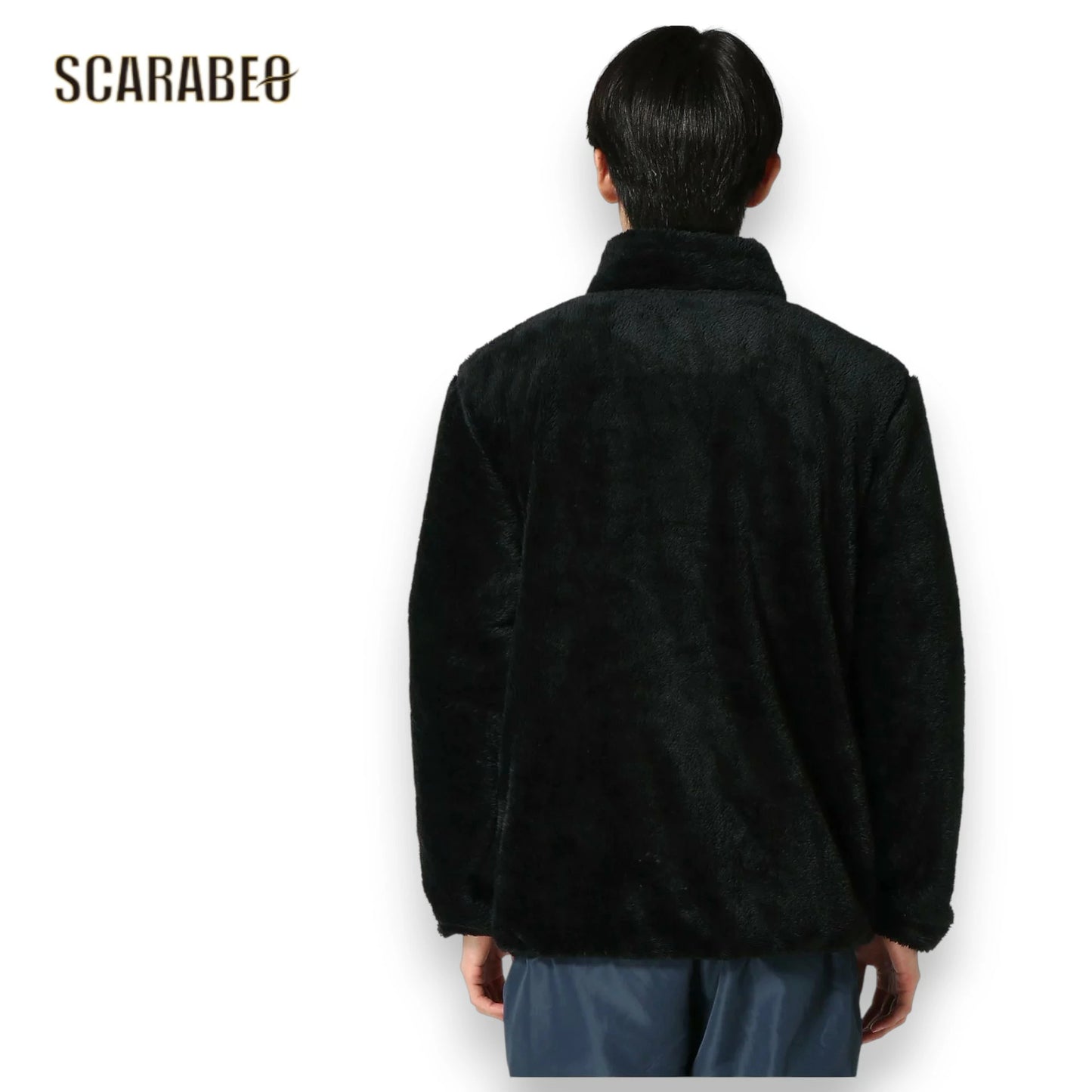 Kappa カッパ フルジップ ブルゾン メンズ ボアジャケット もこもこ フリース 長袖 アウター BK CGY 245390