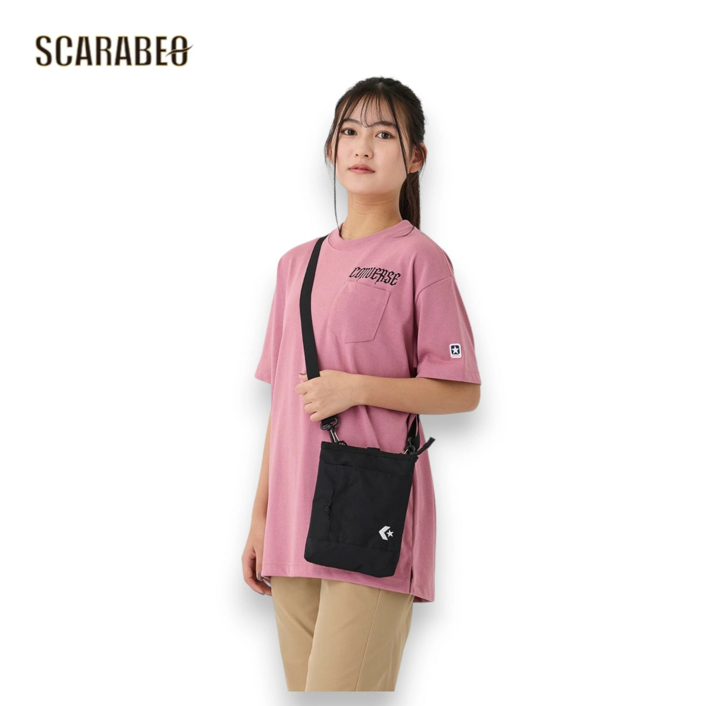 マルチポーチ ショルダー 2WAY 再生ポリエステル ブラック C2511055 c2511055