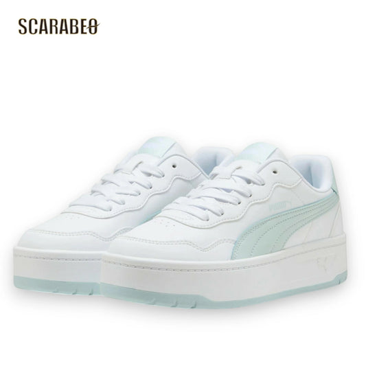 プーマ コート ラリー スカイ 400368 レディース スニーカー PUMA スポーツスタイル 厚底 コートシューズ White SeaGlass 400368-09