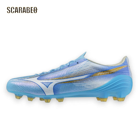 ミズノ アルファ 3 JAPAN サッカースパイク メンズ 天然皮革 日本製 ブルー ユニティースカイパック MIZUNO α3 ジャパン スピードモデル p1ga266025