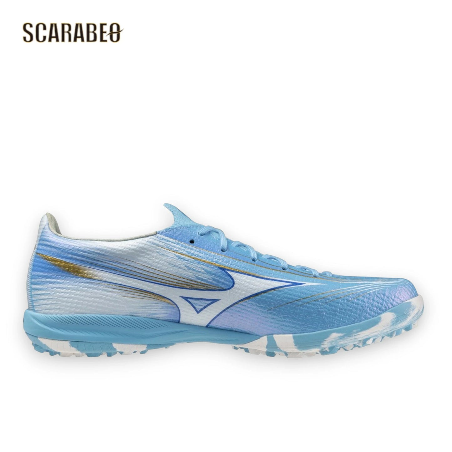 ミズノ α 3 ELITE AS フットサルシューズ メンズ 人工芝対応 ブルー ユニティースカイパック MIZUNO ALPHA p1gd266225