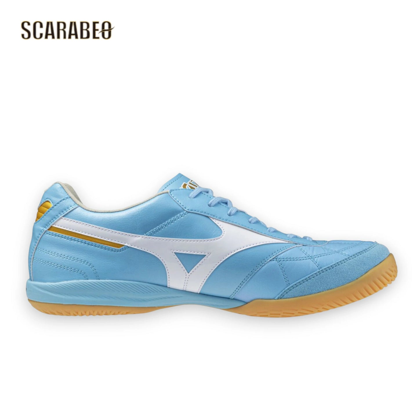 ミズノ モレリア サラ JAPAN IN フットサルシューズ メンズ 天然皮革 ブルー ユニティースカイパック MORELIA SALA Q1GA26 q1ga260225