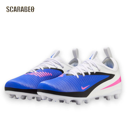 ナイキ NIKE JR ファントム 6 LOW アカデミー HG HQ2046-446 レーサーブルー/ピンクブラスト/ホワイト ジュニア サッカースパイク 土 THE ATTACK PACK hq2046-446