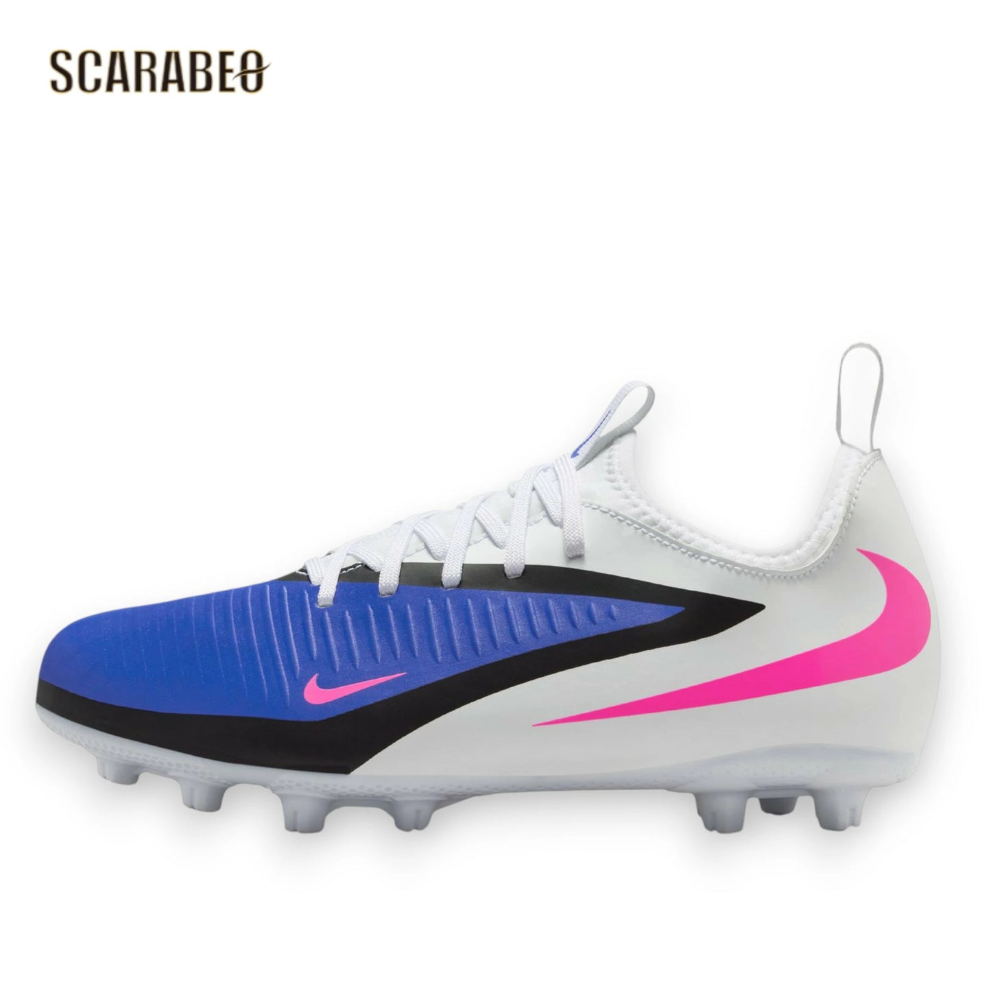 ナイキ NIKE JR ファントム 6 LOW アカデミー HG HQ2046-446 レーサーブルー/ピンクブラスト/ホワイト ジュニア サッカースパイク 土 THE ATTACK PACK hq2046-446