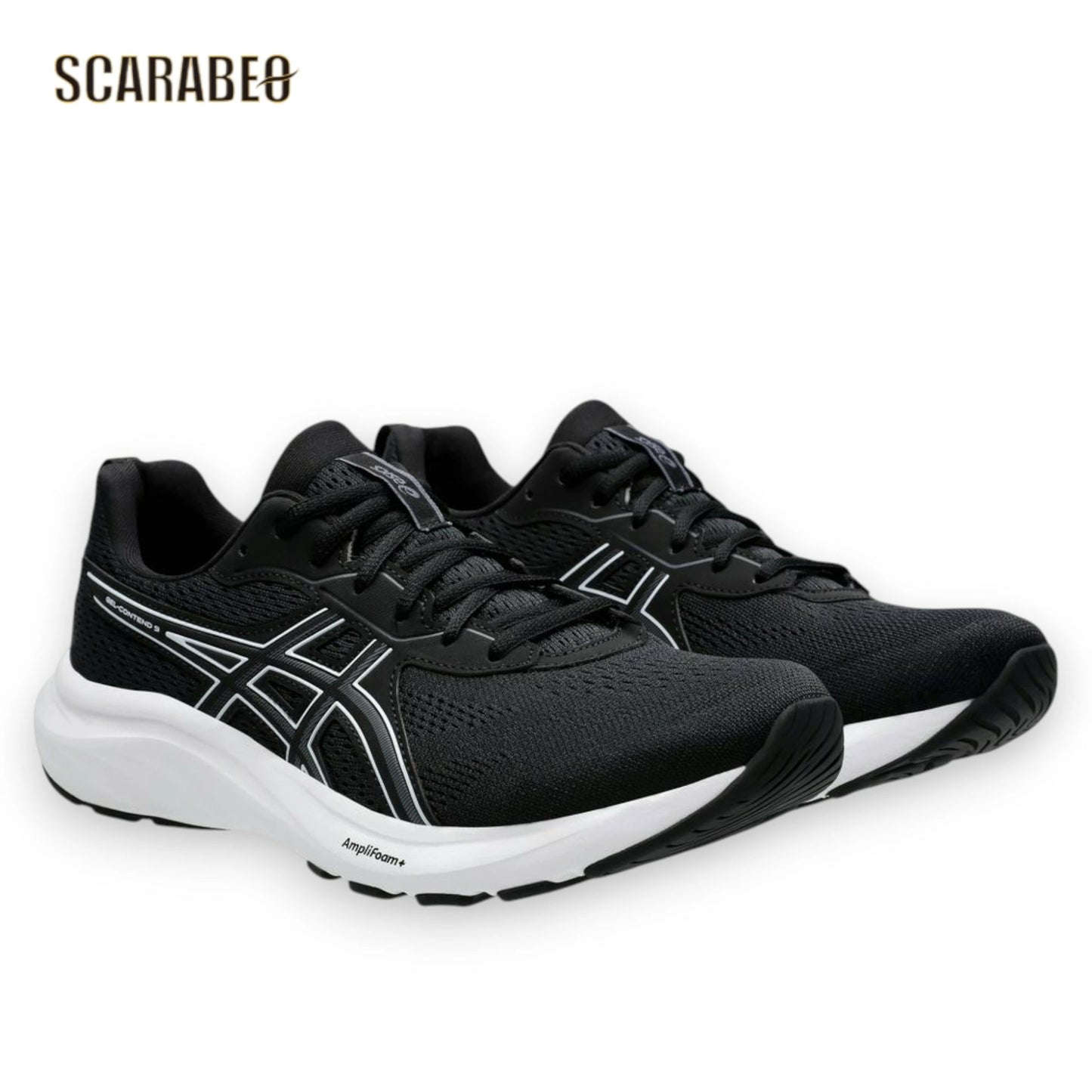 アシックス GEL-CONTEND 9 メンズ ウォーキングシューズ 1011B882-002 ブラック ホワイト asics ゲルコンテンド スニーカー 1011b882-002