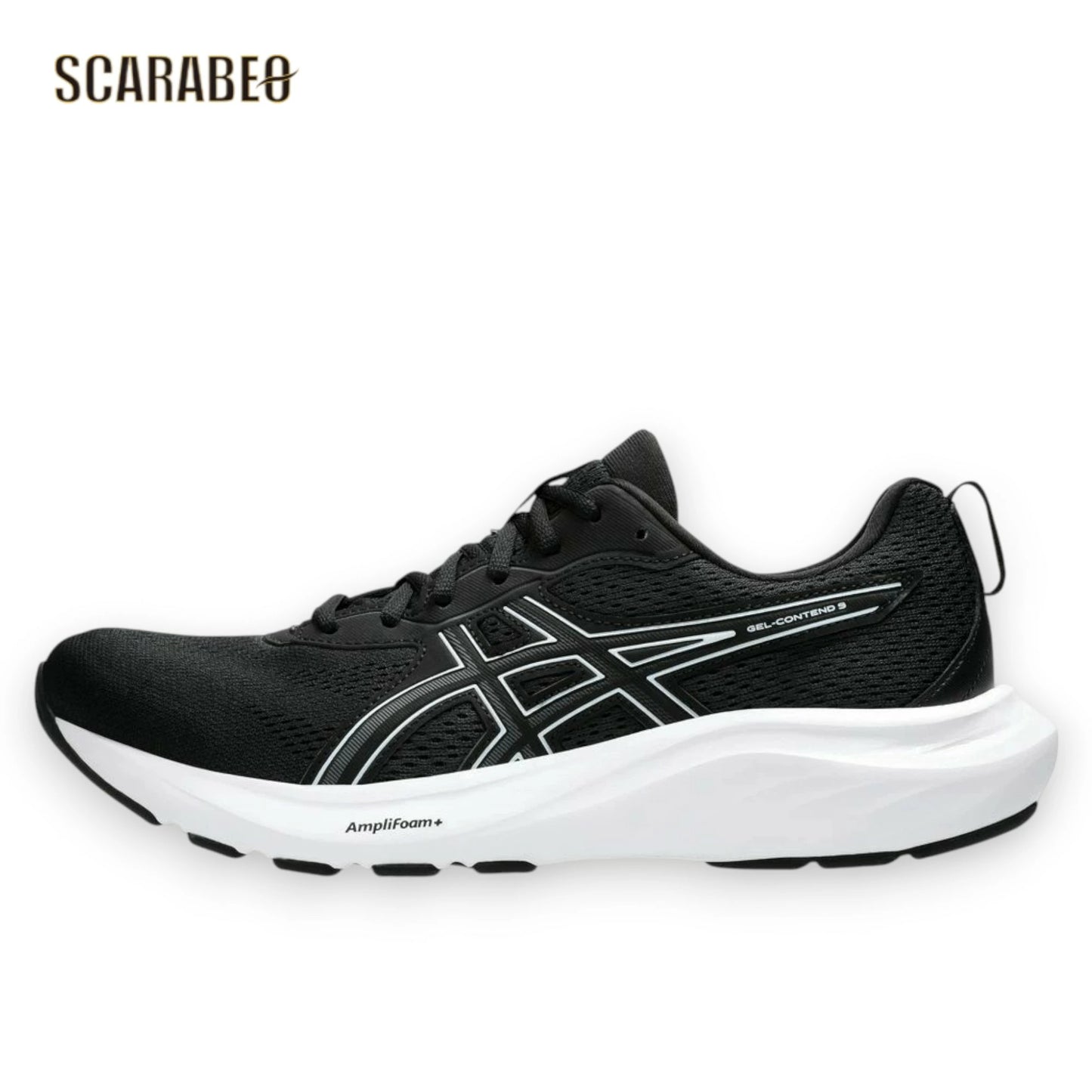 アシックス GEL-CONTEND 9 メンズ ウォーキングシューズ 1011B882-002 ブラック ホワイト asics ゲルコンテンド スニーカー 1011b882-002
