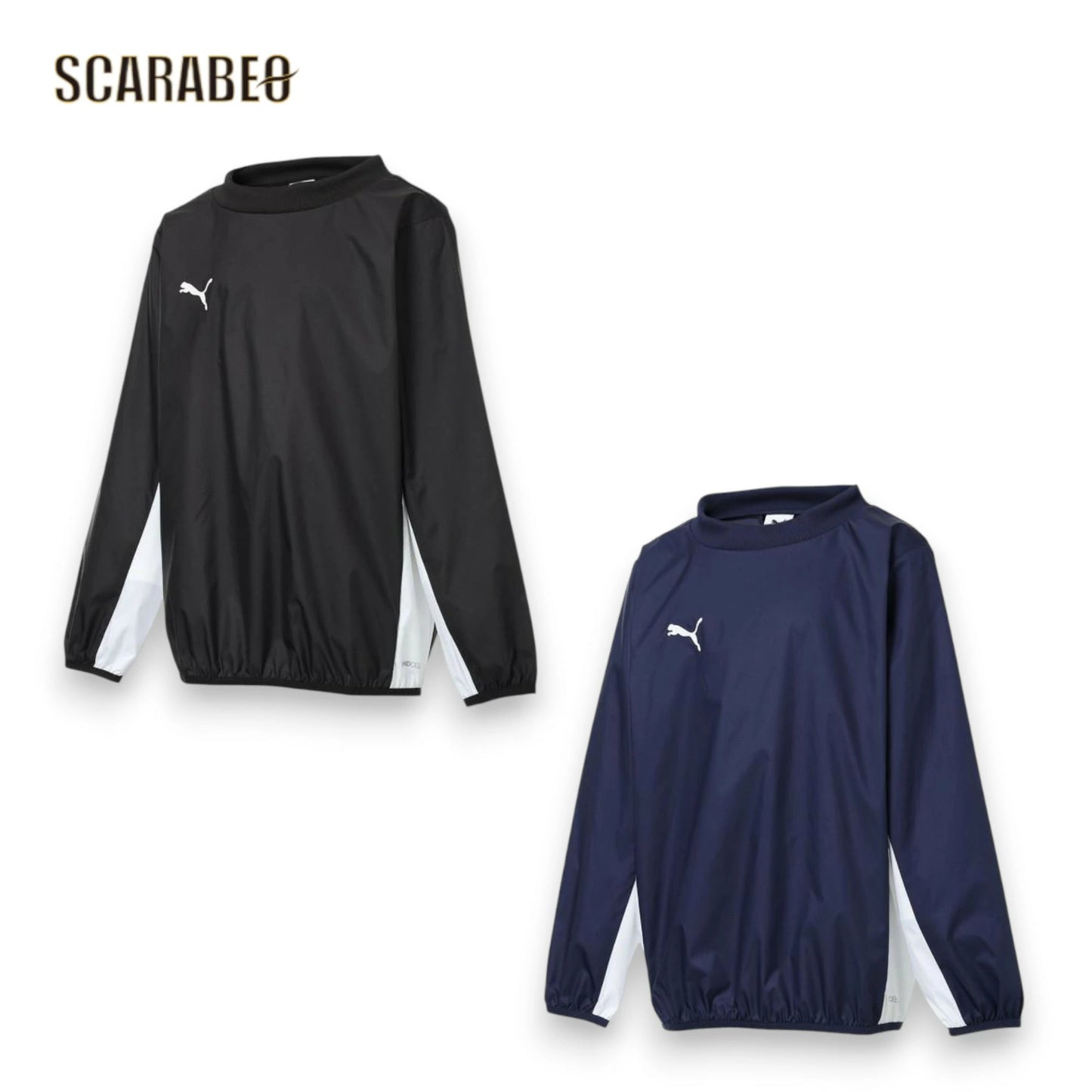 プーマ PUMA ジュニア INDIVILIGA ピステトップ 660806 サッカー フットサル トレーニングウェア 防風 WIND CELL 子供用 キッズ 練習着 ピステ 長袖 ブラック ネイビー 660806