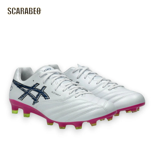 asics アシックス DS LIGHT X-FLY PRO 3 ホワイト/トワイライトブルー 1101A072-104 サッカースパイク 土 人工芝 天然芝対応 1101a072-104