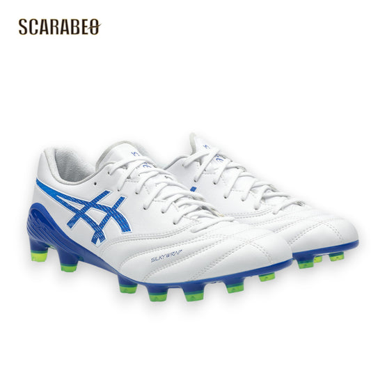 asics アシックス DS LIGHT X-FLY 6 ホワイト/アシックスブルー 1101A076-102 サッカースパイク 土 人工芝 天然芝対応 1101a076-102