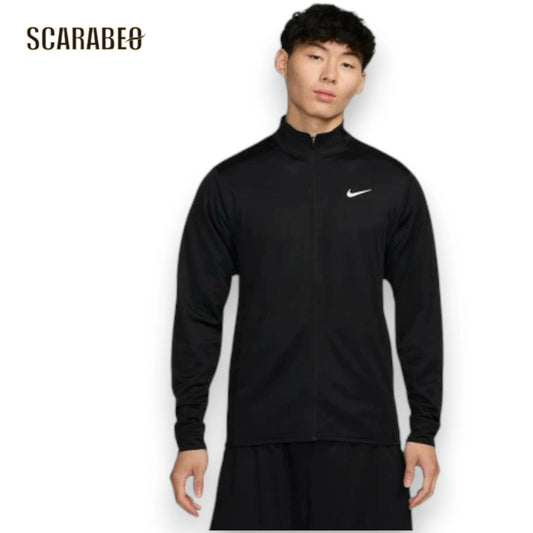 ナイキ トータリティ Dri-FIT ニット ジャケット FV8963-010 メンズ トレーニングウェア NIKE ジム ランニング ヨガ フルジップ ブラック fv8963-010