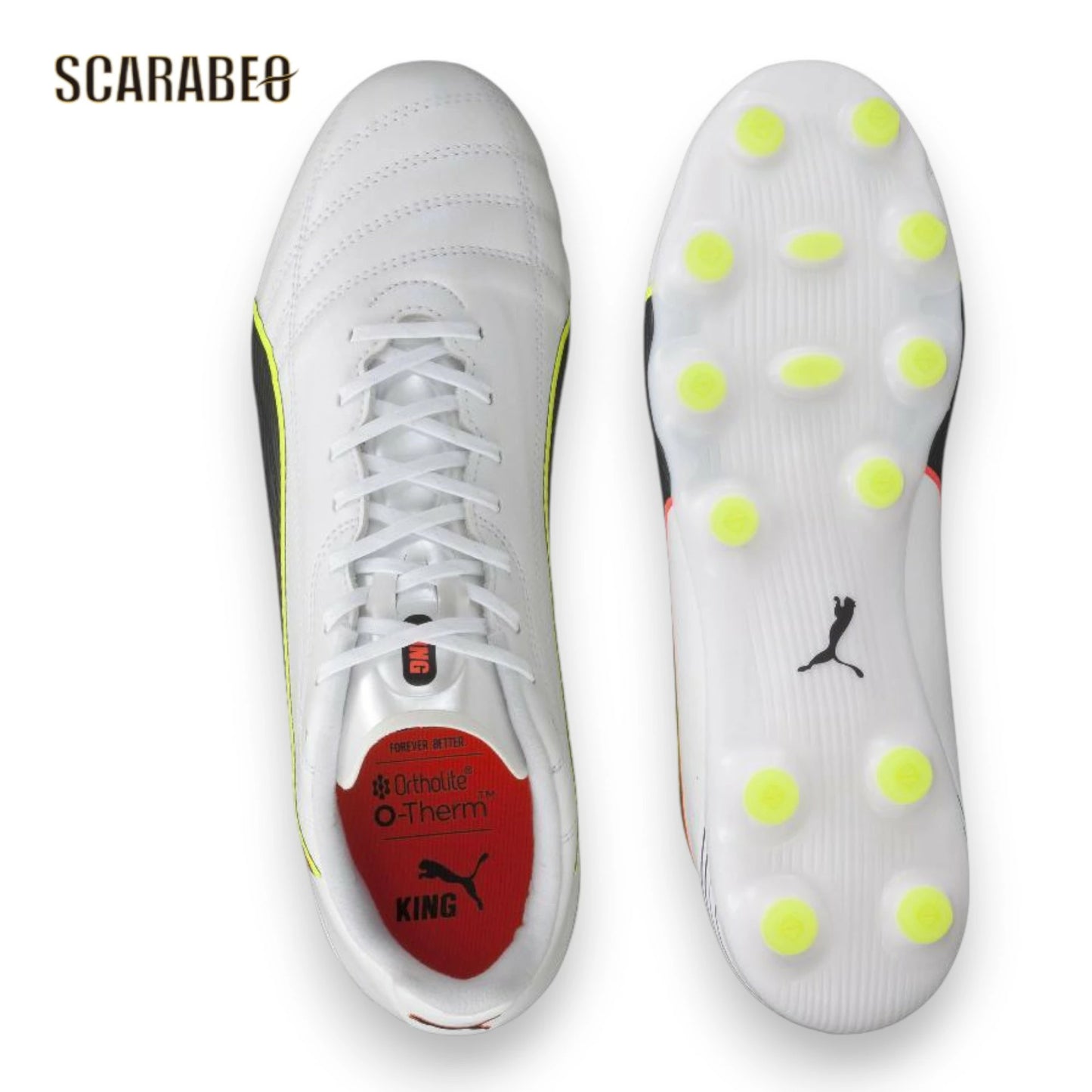 PUMA プーマ キング 20 アルティメット JP HG/AG UNLEASHED PACK 108458-01 プーマホワイト×グローイングレッド サッカースパイク 人工芝・天然芝対応 108458-01