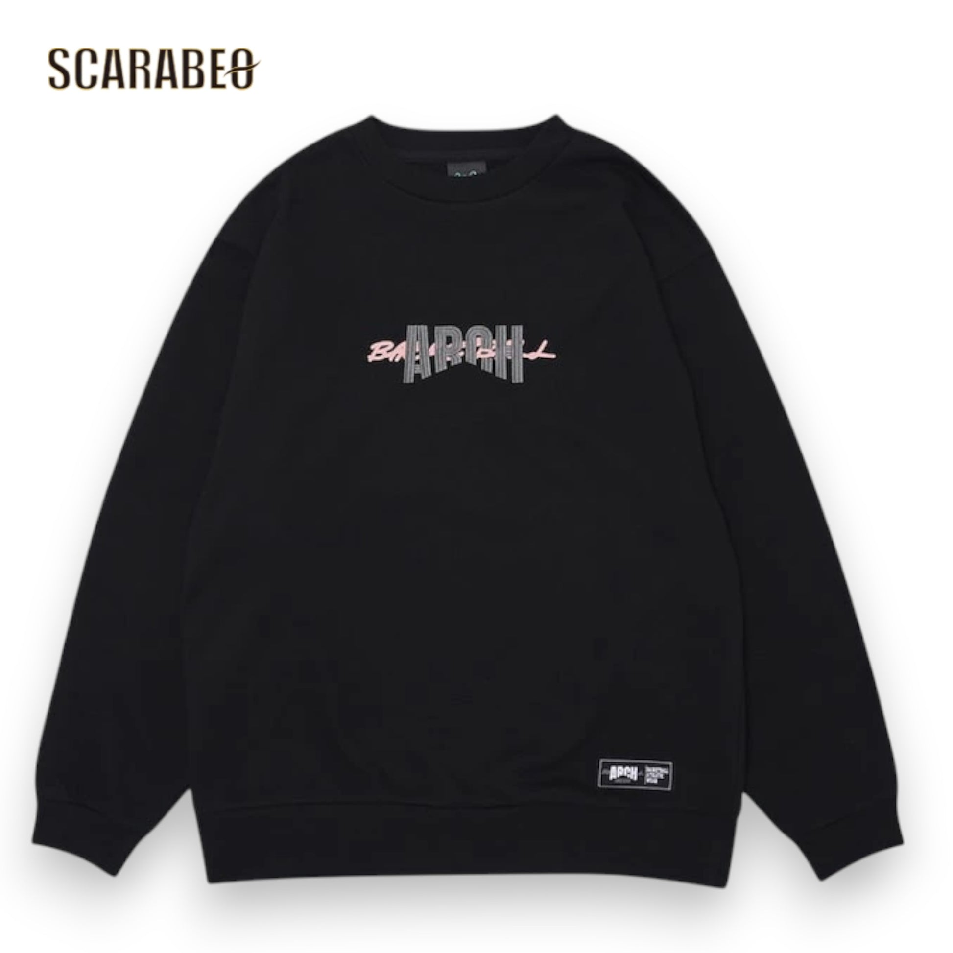Arch rise up sweat crewneck ブラック アーチ バスケ スウェット クルーネック 裏パイル メンズ ライフスタイル タウンユース t725-118
