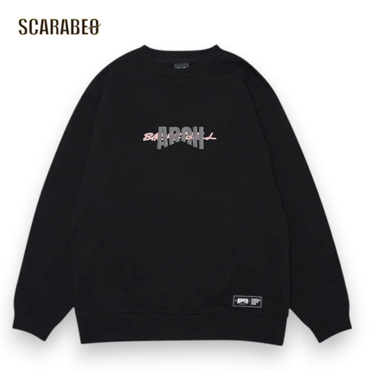 Arch rise up sweat crewneck ブラック アーチ バスケ スウェット クルーネック 裏パイル メンズ ライフスタイル タウンユース t725-118