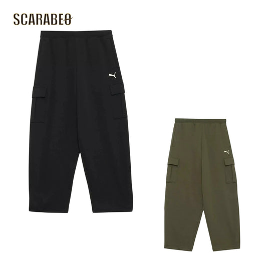 PUMA プーマ ESS エレベーテッド MX パンツ メンズ カーゴパンツ リラックスフィット UVカット 吸水速乾 ストレッチ 01 ブラック 81 グリーン 693735