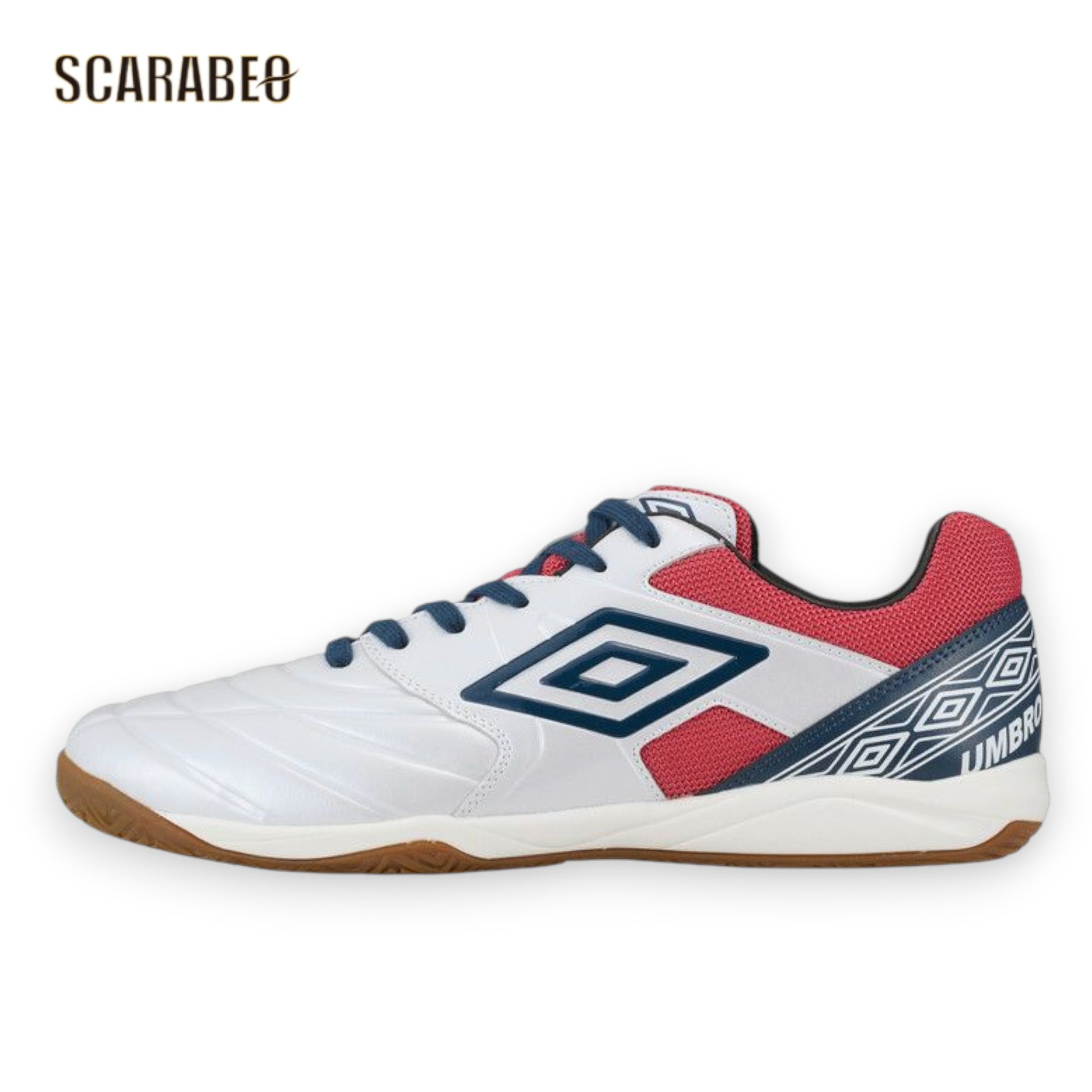 アンブロ UMBRO アクセレイター サラ WIDE IN UF5SFCF3M メンズ フットサルシューズ インドア 屋内用 ワイド 幅広 ホワイト レッド ネイビー uf5sfcf3m