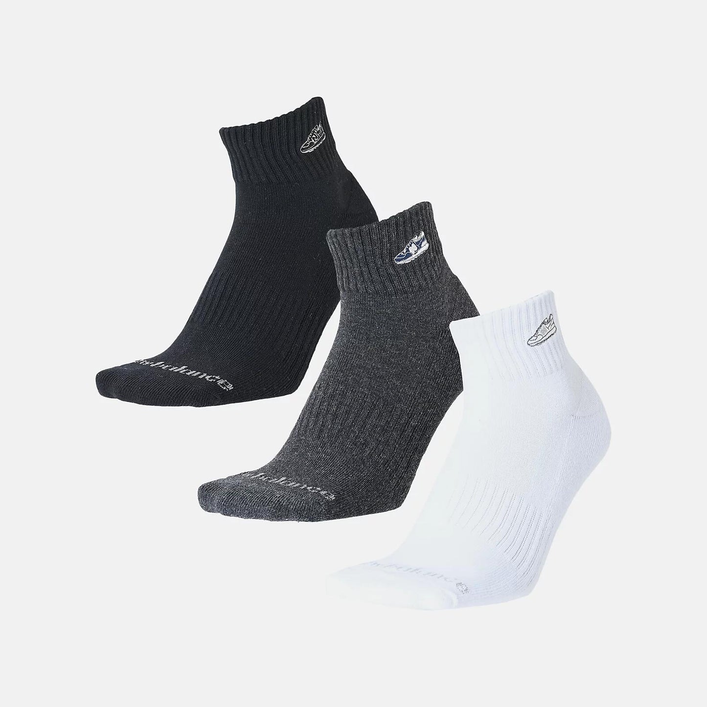 ニューバランス New Balance ミッドレングス 3P ソックス 刺繍ワッペン ASSORTED 靴下 メンズ レディース las55658-as1
