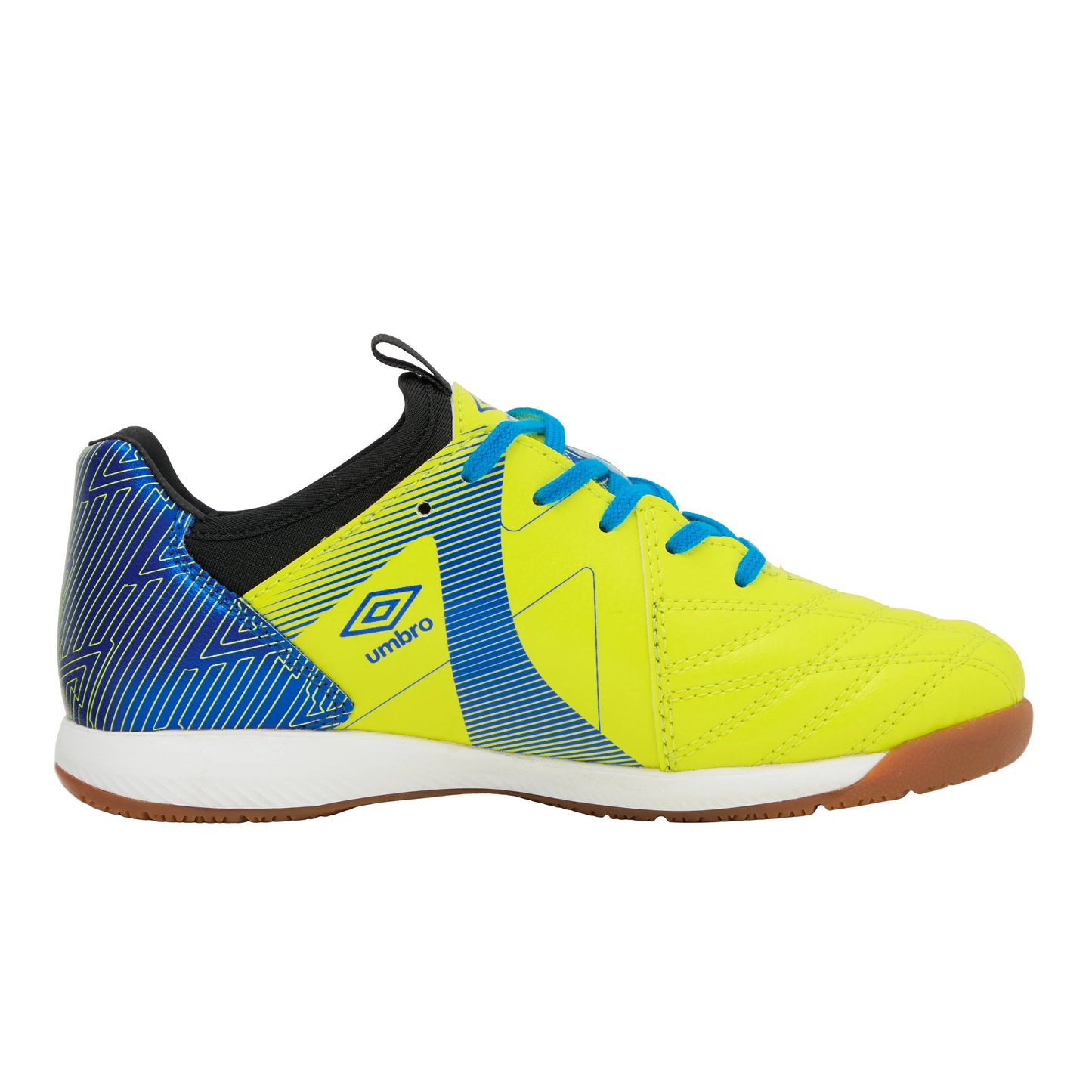 umbro アンブロ アクセレイター TR JR WIDE IN ジュニア サッカー インドアシューズ ワイド 幅広 体育館 フットサル対応 YLBL イエロー×ブルー uf6scsf1j