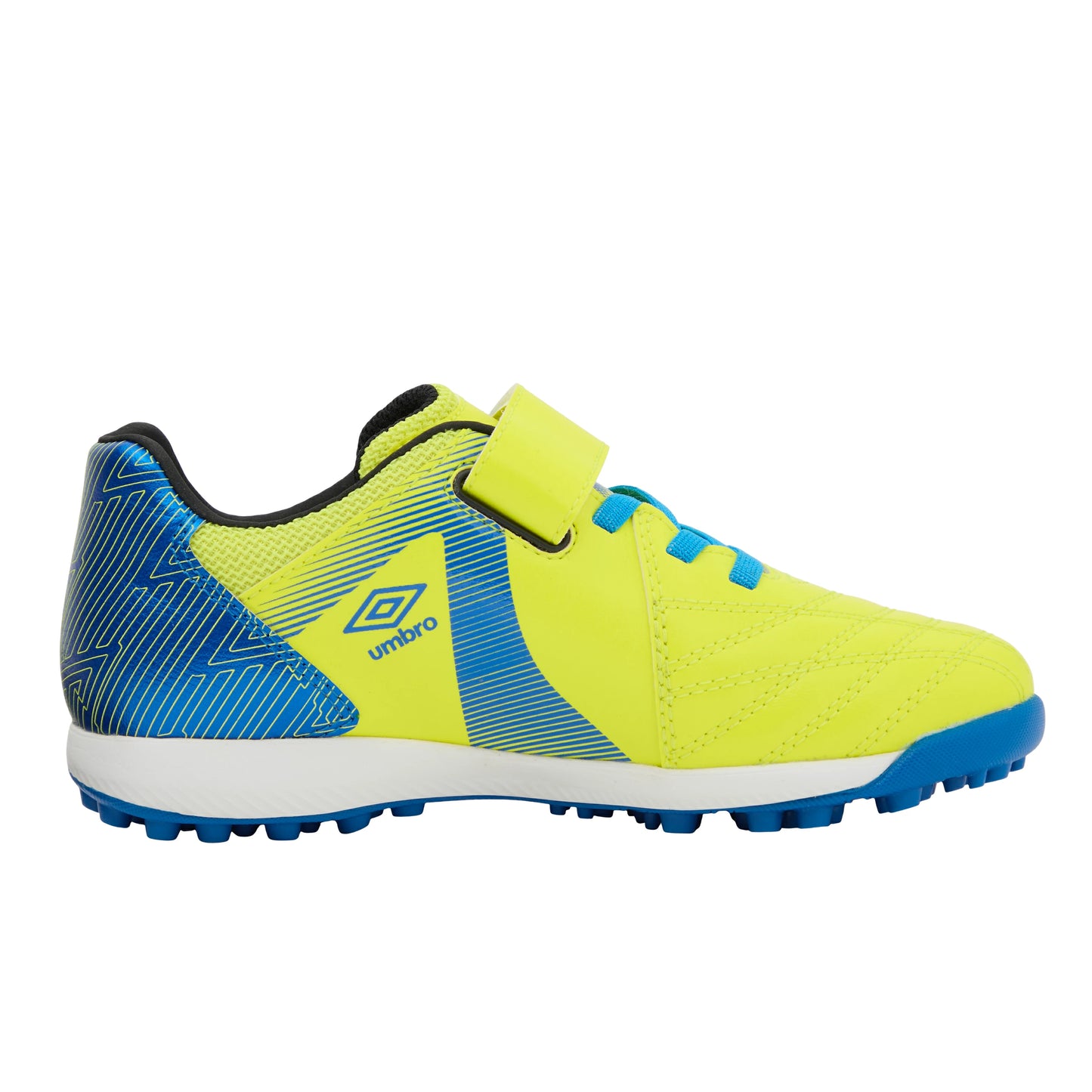 umbro アンブロ アクセレイター SB JR WIDE ジュニア サッカー トレーニングシューズ ワイド 幅広 オールコート 土 ターフ対応 2026SS イエロー×ブルー uf6scst3j