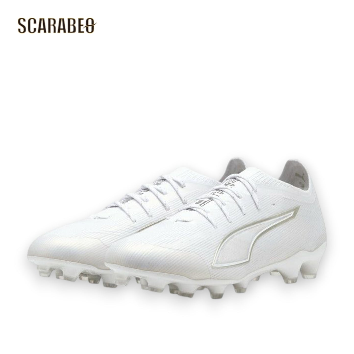 PUMA プーマ ウルトラ 6 アルティメット HG/AG 108998-04 サッカースパイク メンズ WHITE PACK 土 人工芝 天然芝対応 ホワイト ゴールド 26SS 108998-04