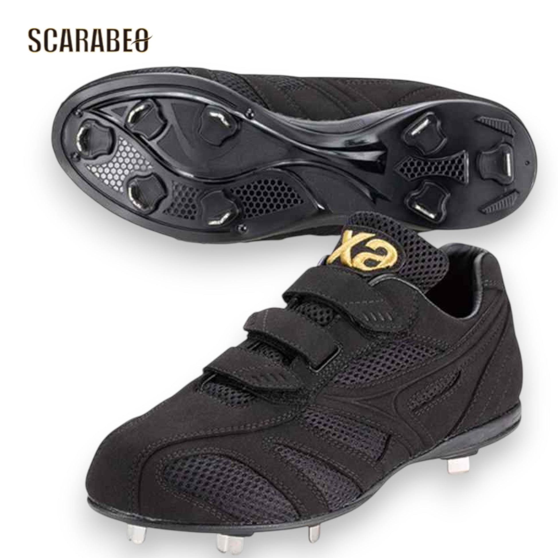 ザナックス Xanax 野球スパイク 樹脂底 金具 トラスト 3本ベルト ワイド 高校野球対応 BS323CL 日本製 bs323cl