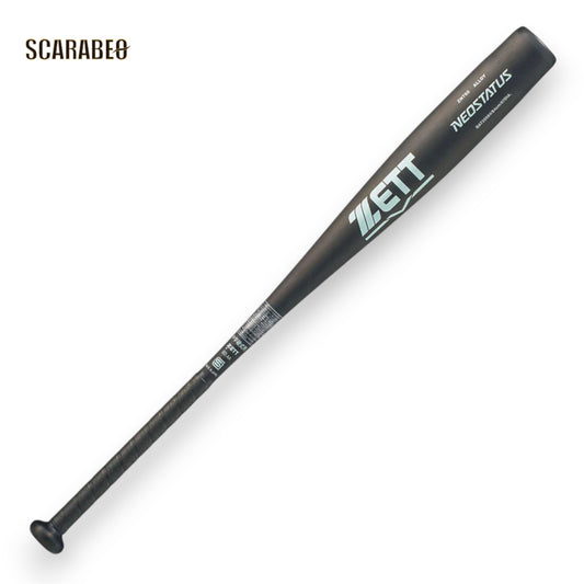 ゼット ZETT 中学硬式 金属バット ネオステイタス BAT206 ブラック×スカイシルバー 超々ジュラルミン bat20682-1922