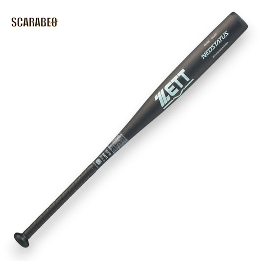ゼット 新基準対応  ZETT 一般 硬式 金属バット ネオステイタス 日本製 超々ジュラルミン ブラック×スカイシルバー bat106