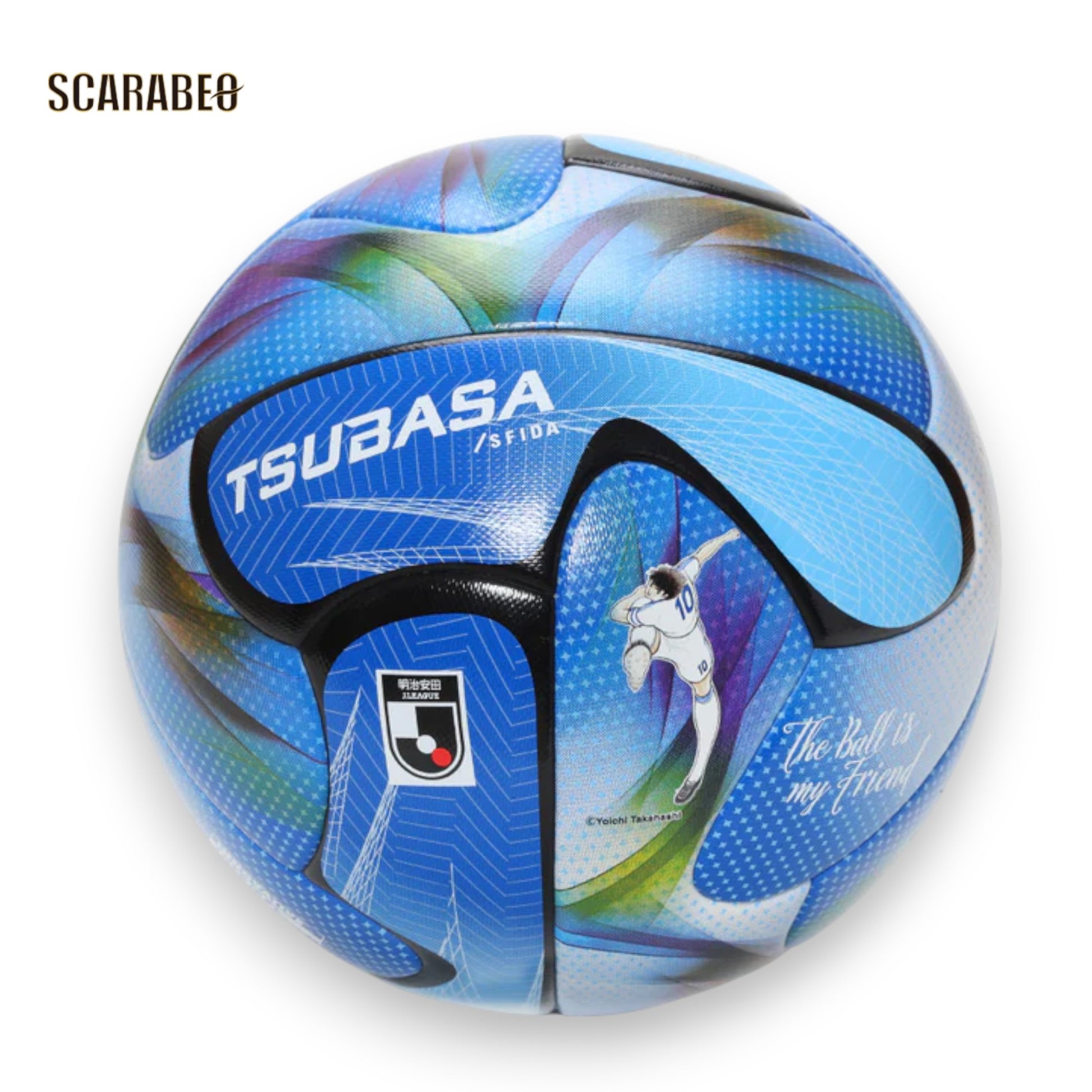 サッカーボール 4号球 JFA検定球 TSUBASA J JR SFIDA ツバサ キャプテン翼 ジュニア用 小学生 試合球　sb26tj02-blu