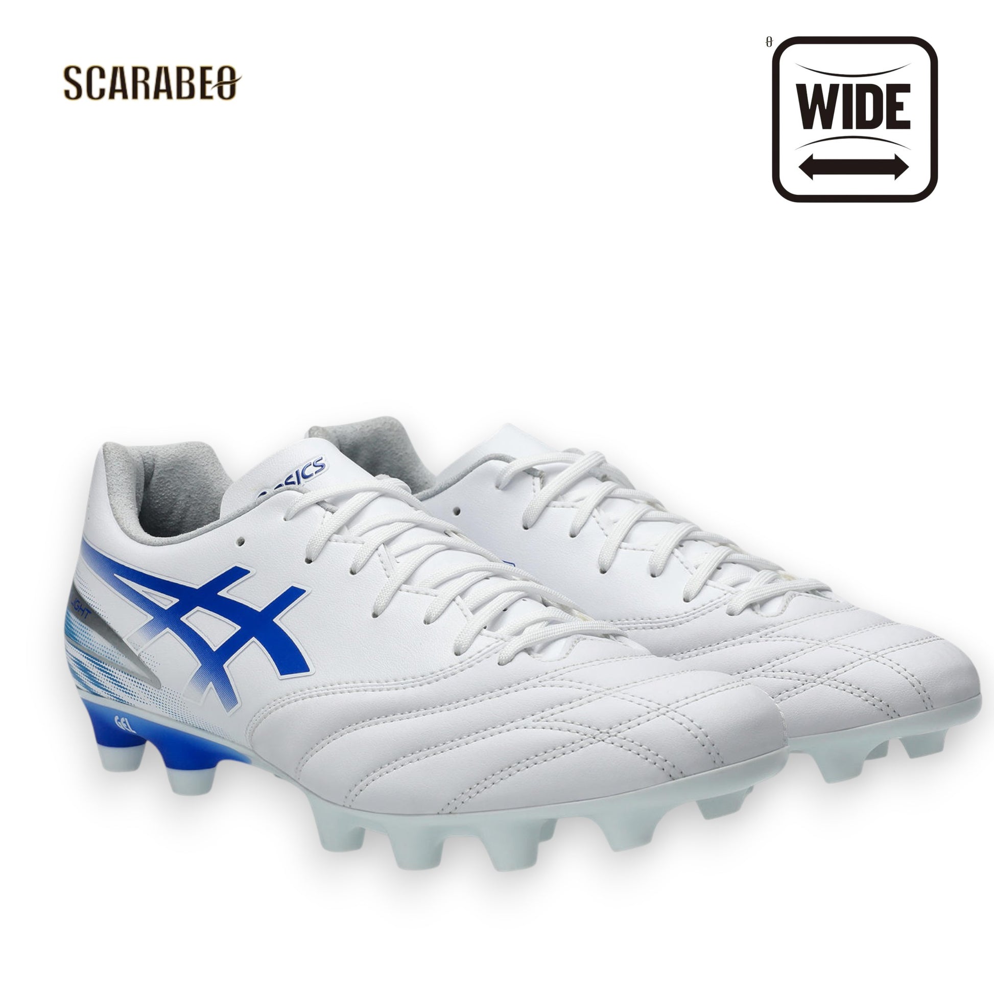 アシックス asics DS LIGHT ADVANCE サッカースパイク オールコート対応 ホワイト ブルー ディーエスライト アドバンス 1103a125-100