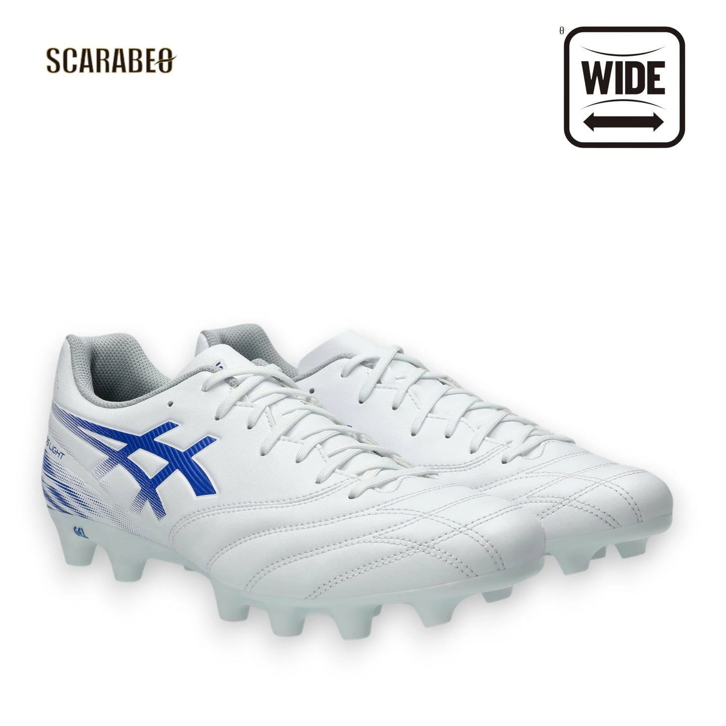 アシックス asics DS LIGHT CLUB ワイド サッカースパイク メンズ ホワイト アシックスブルー ディーエスライト クラブ1103a128-100